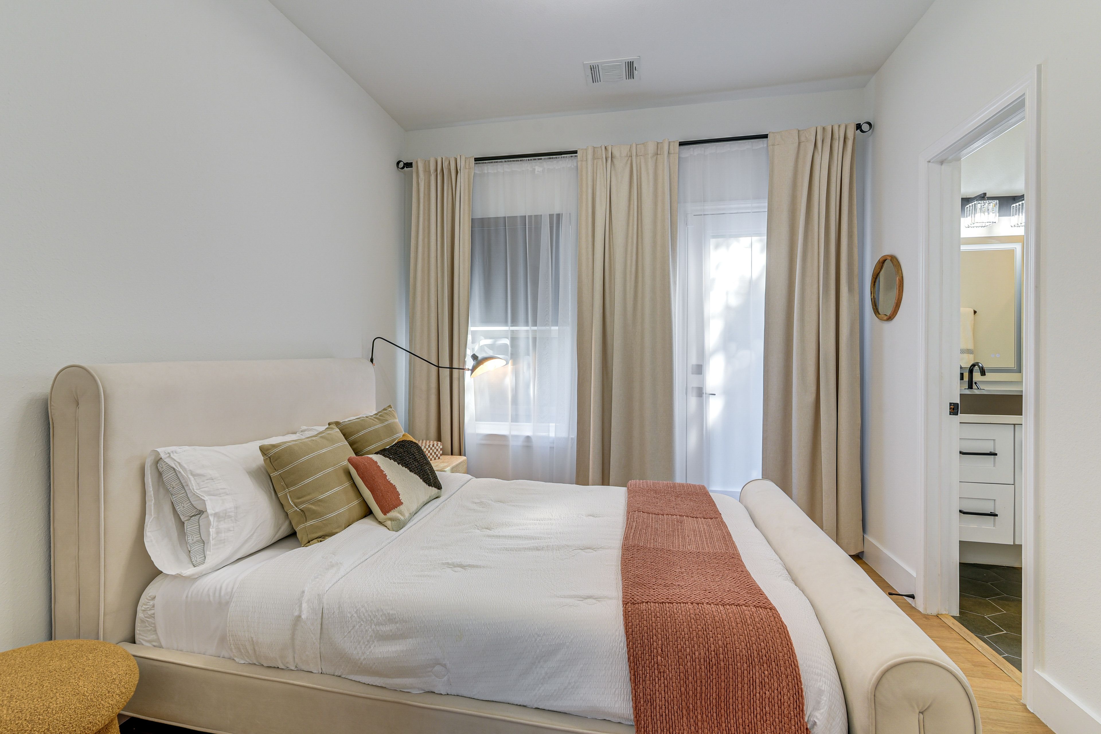 Bedroom 1 | 1st Floor | Full Bed | Linens Provided | En-Suite Bathroom