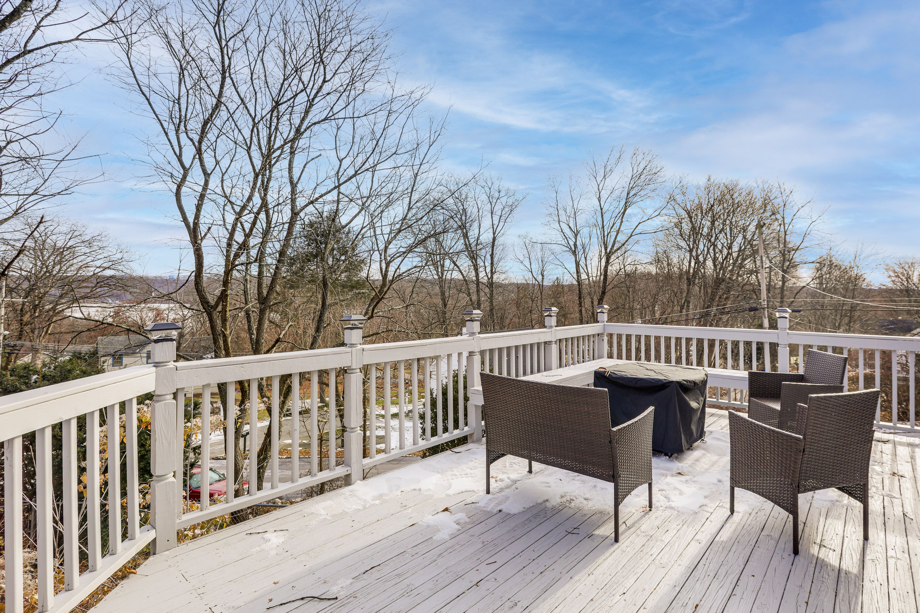 Furnished Deck w/ Lake Views | Gas Fire Pit (Propane Provided)