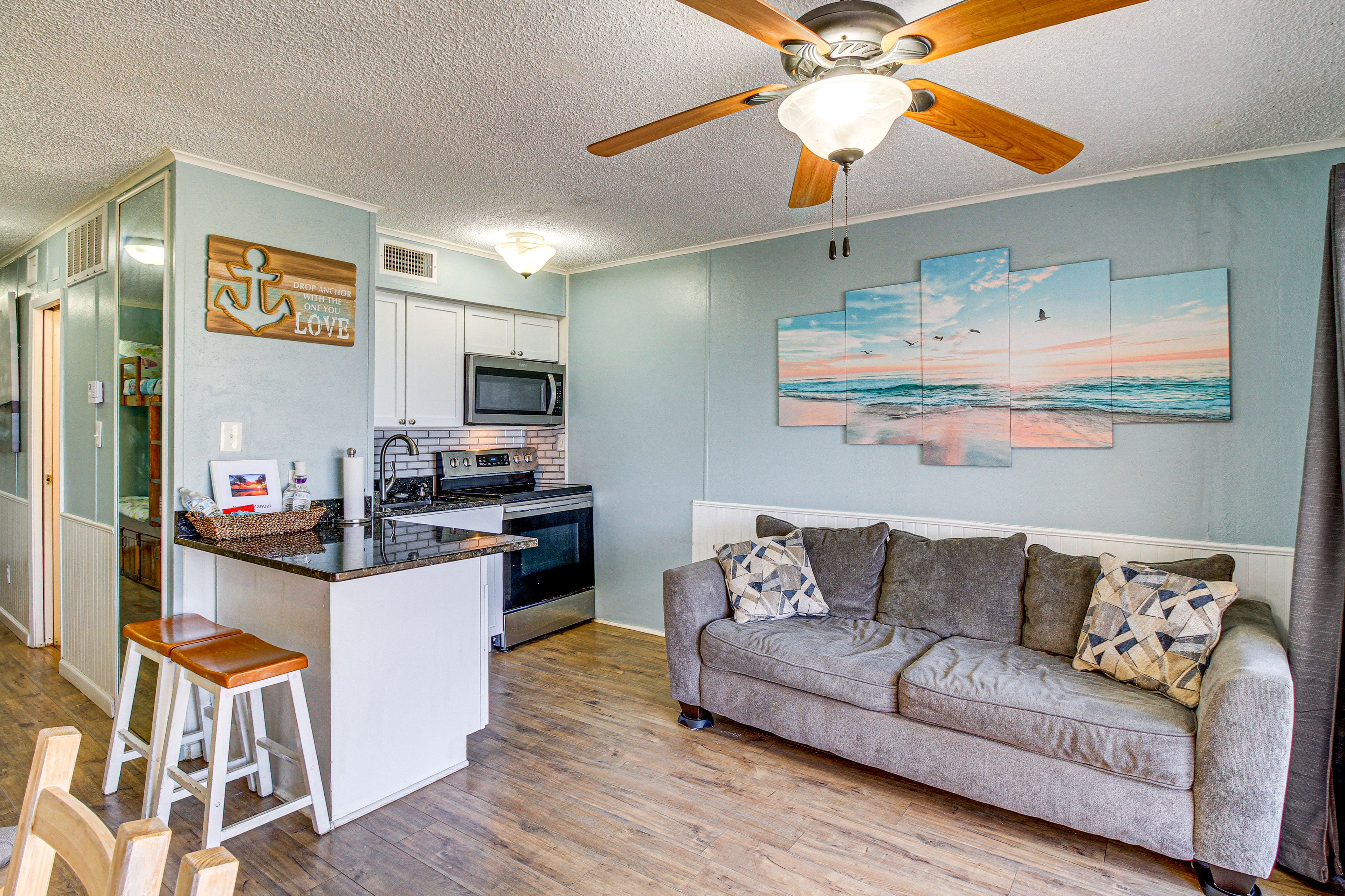 Living Room | Queen Sleeper Sofa | Central A/C & Heat