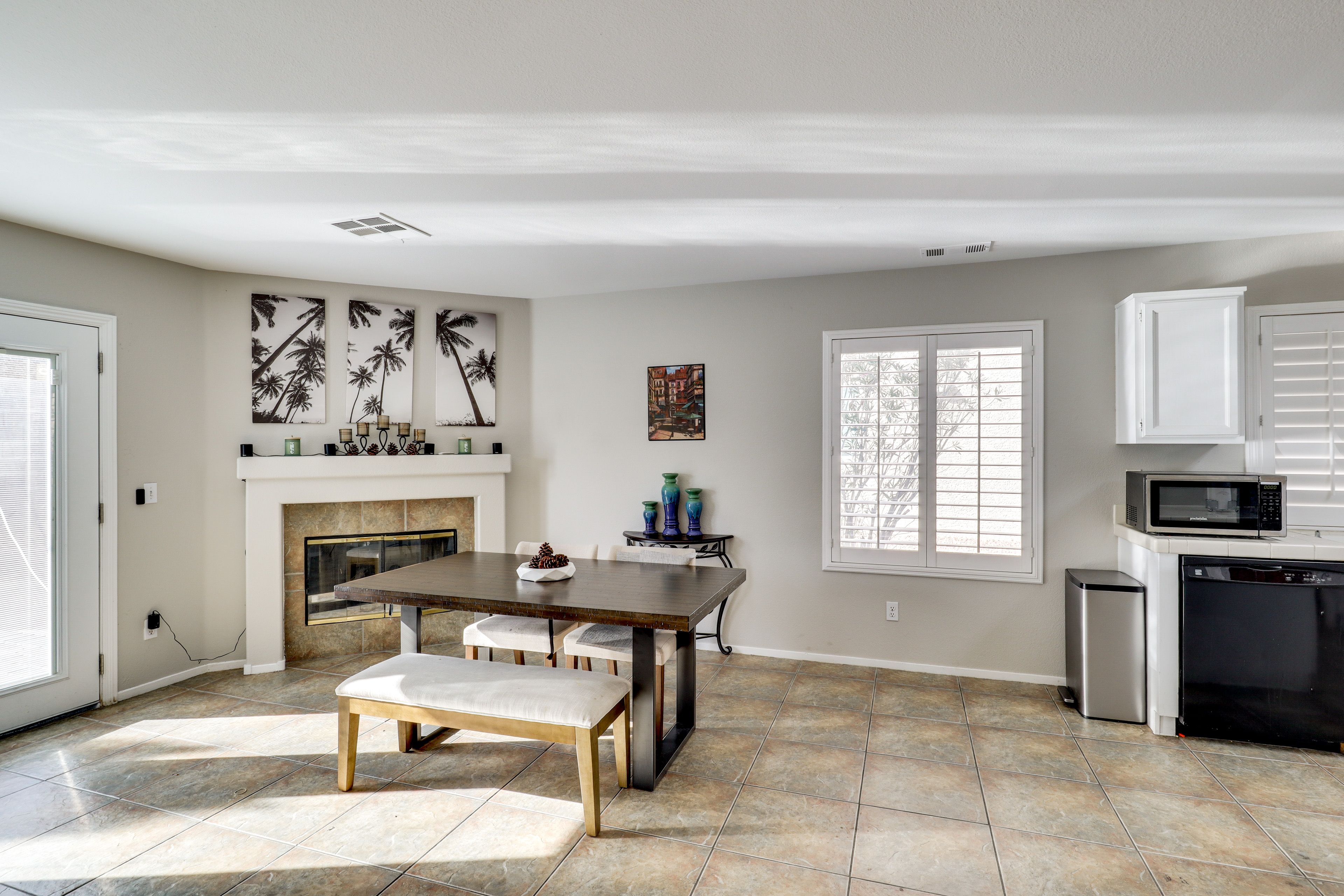 Dining Area | Dishware/Flatware Provided | Patio Access | 1st Floor