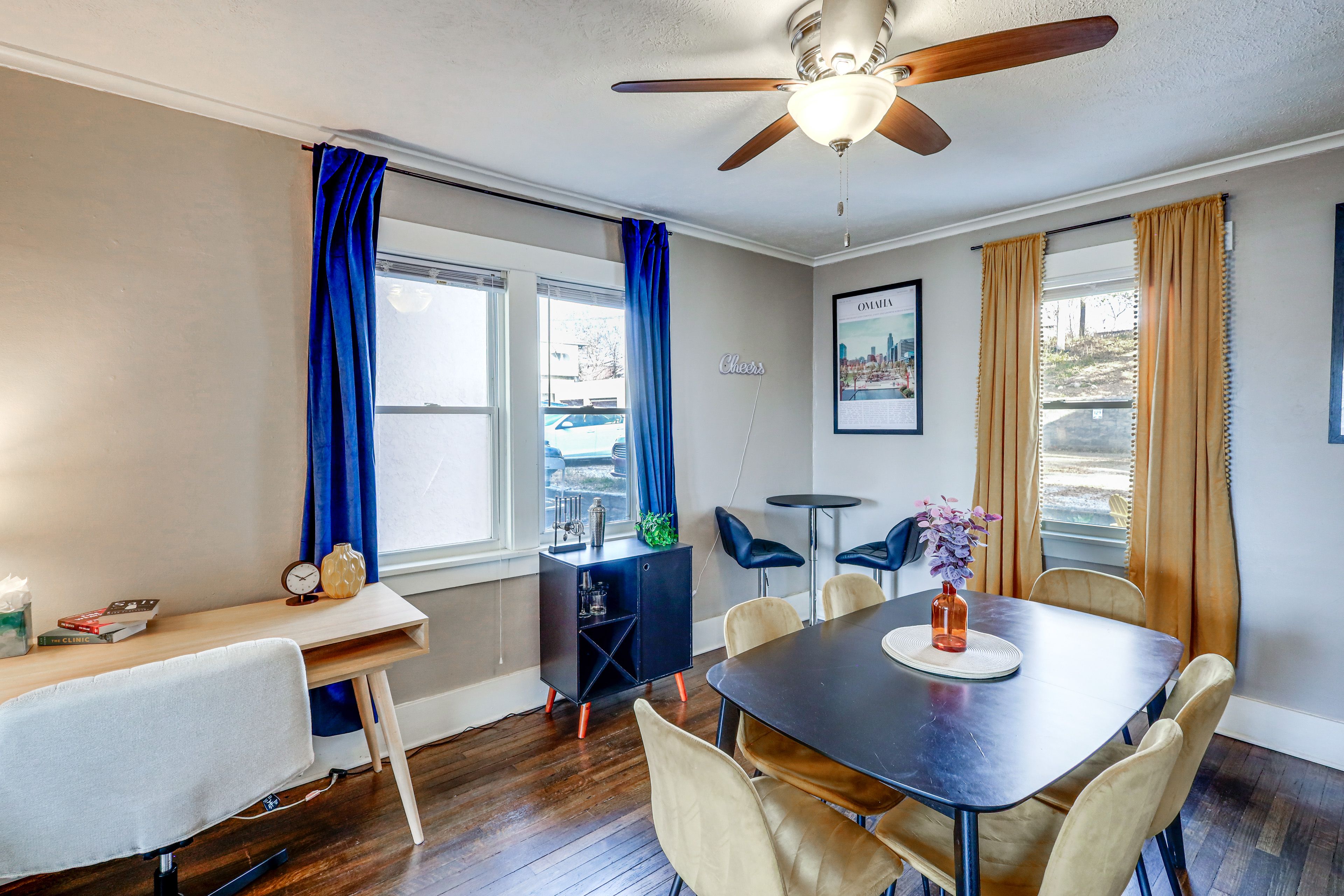 Property Interior | 3-Story Townhome | Game Room | Laptop-Friendly Workspace