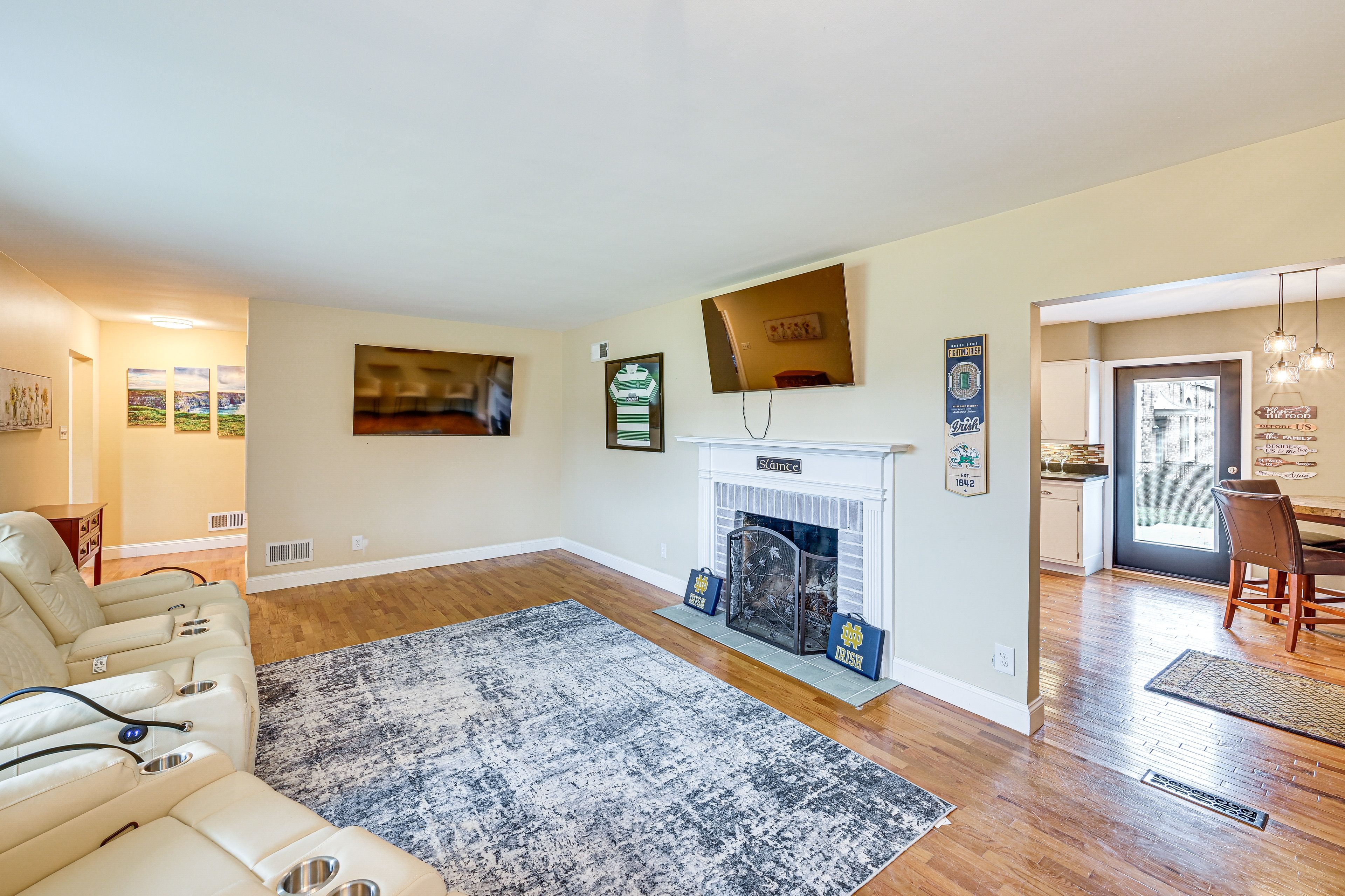 Living Room | Main Floor | Decorative Fireplace | Smart TV