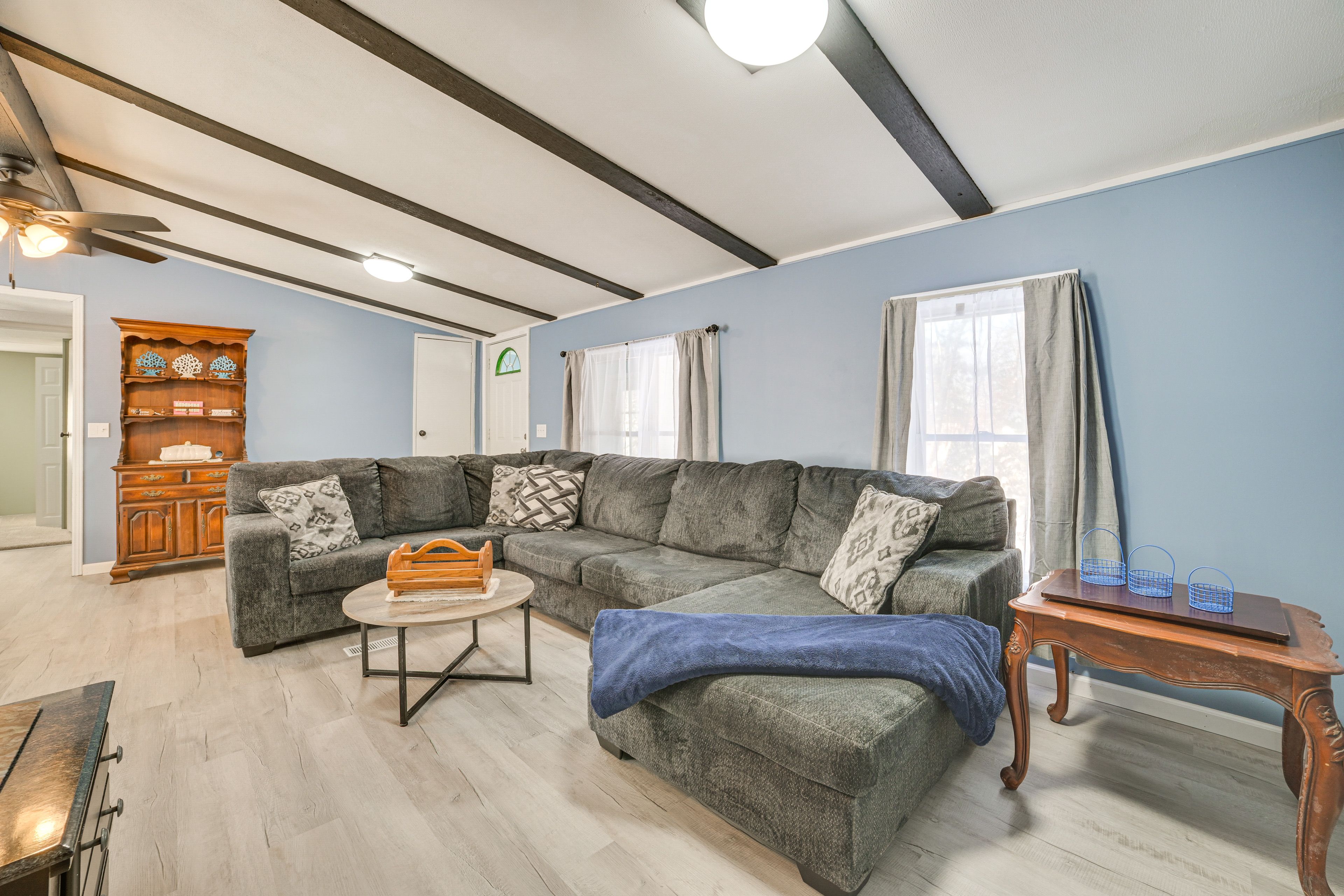 Living Room | Forced Furnace Heating | Window A/C Units | Free WiFi