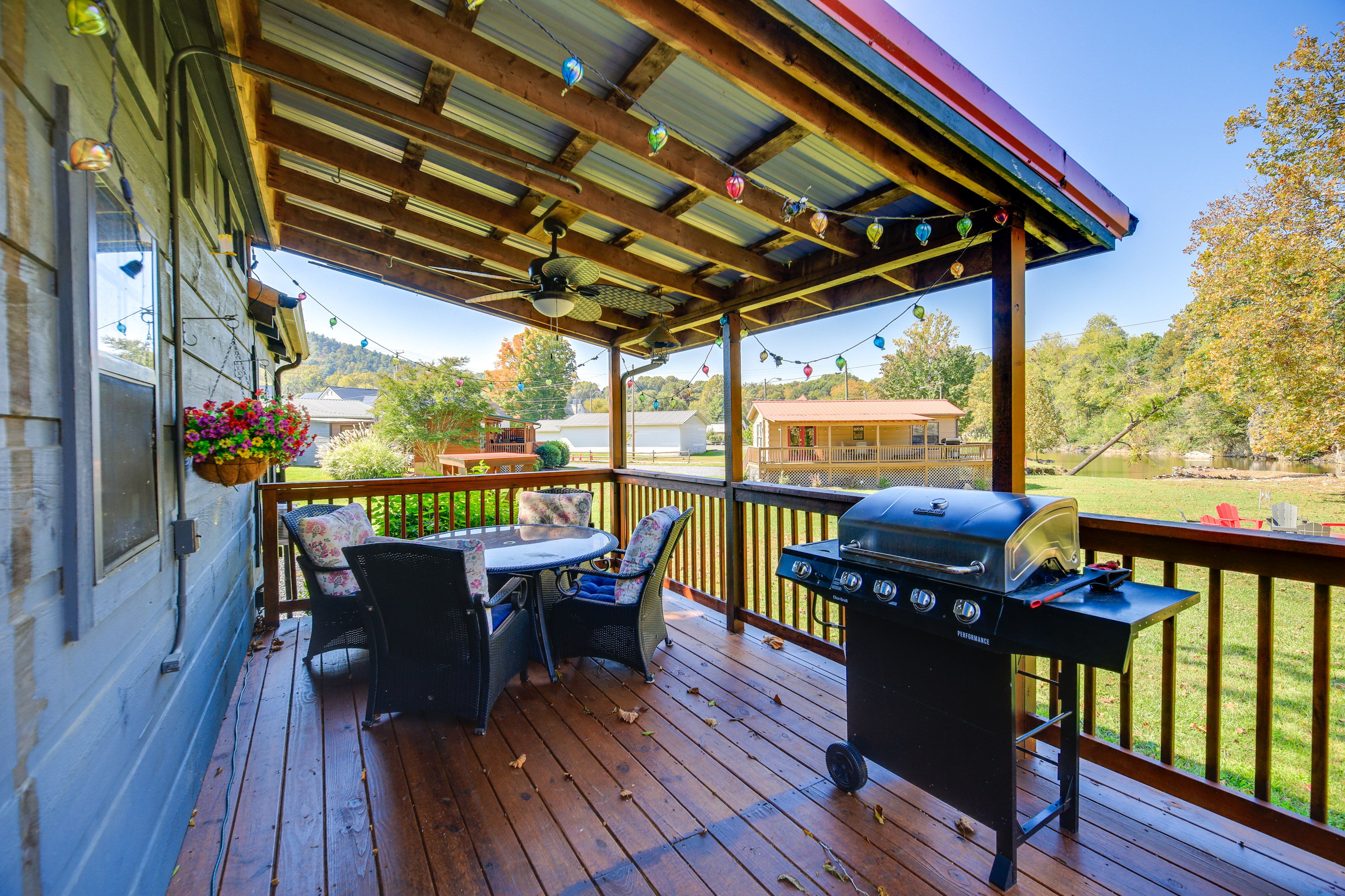 Deck | Gas Grill | Dining Area | Creek Views
