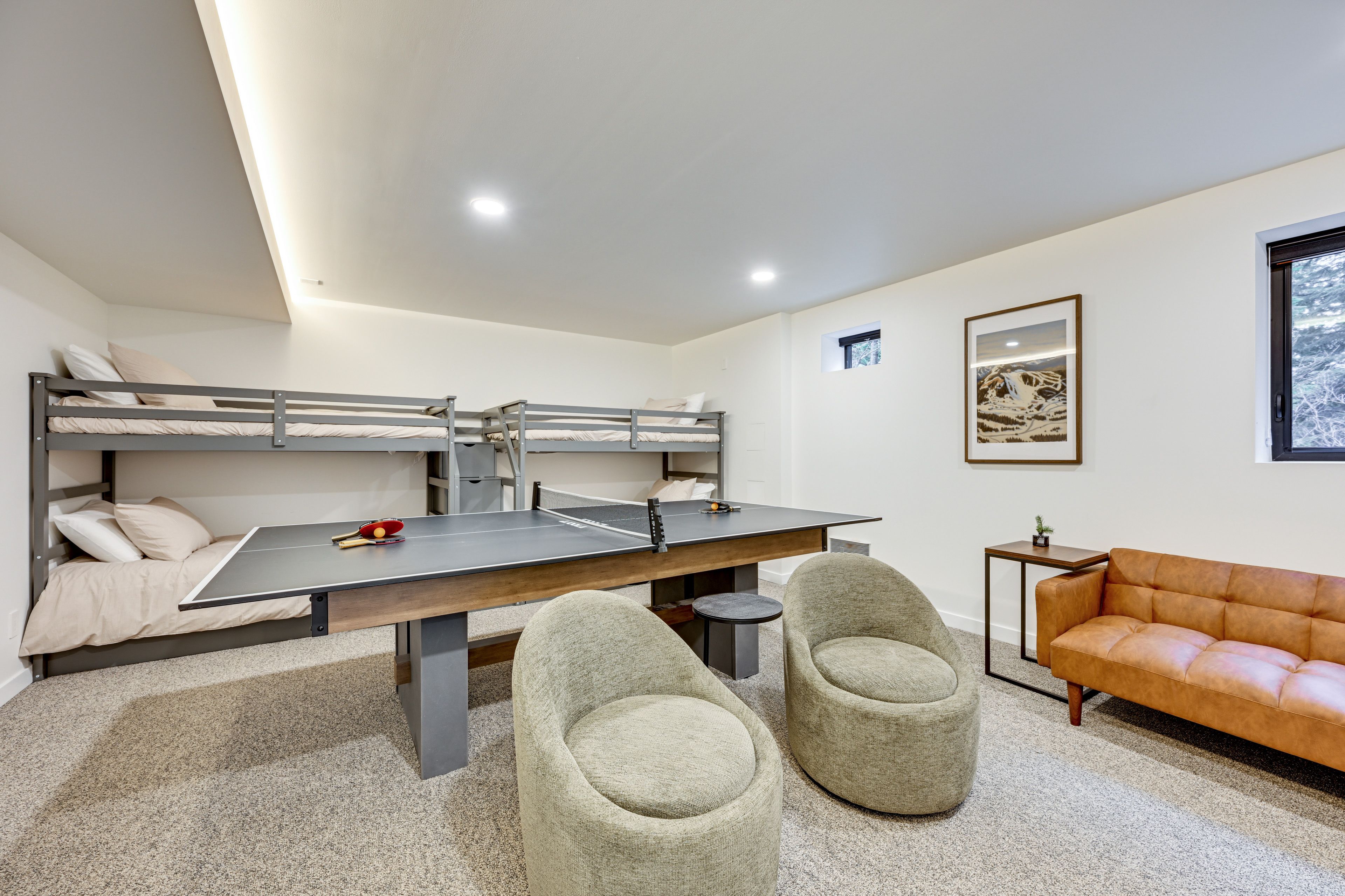 Bedroom 5 | 2 Twin Bunk Beds w/ Twin Trundles | Full Sleeper Sofa | 1st Floor