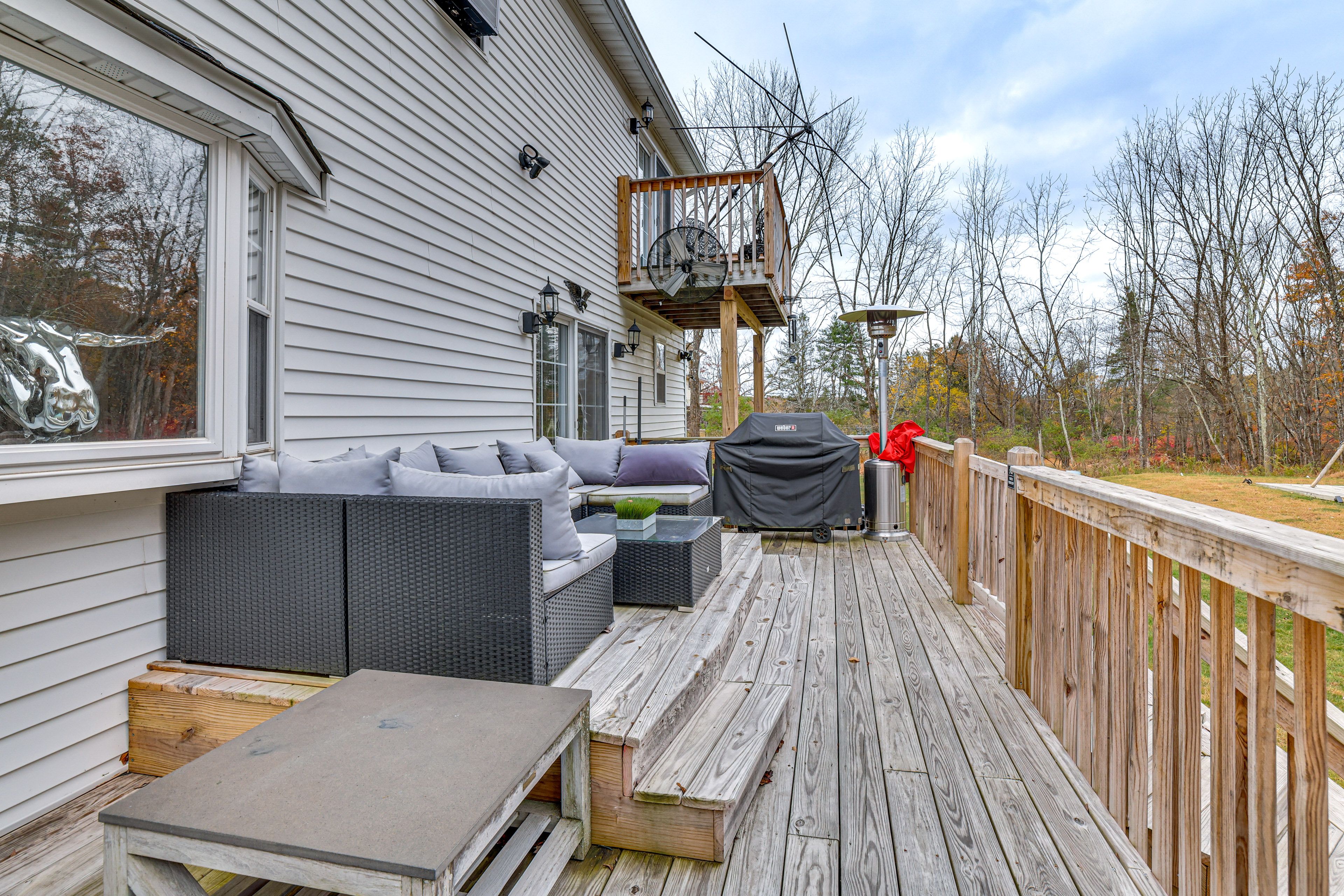 Property Exterior | Furnished Deck, Porch & Balcony | Seasonal Pool