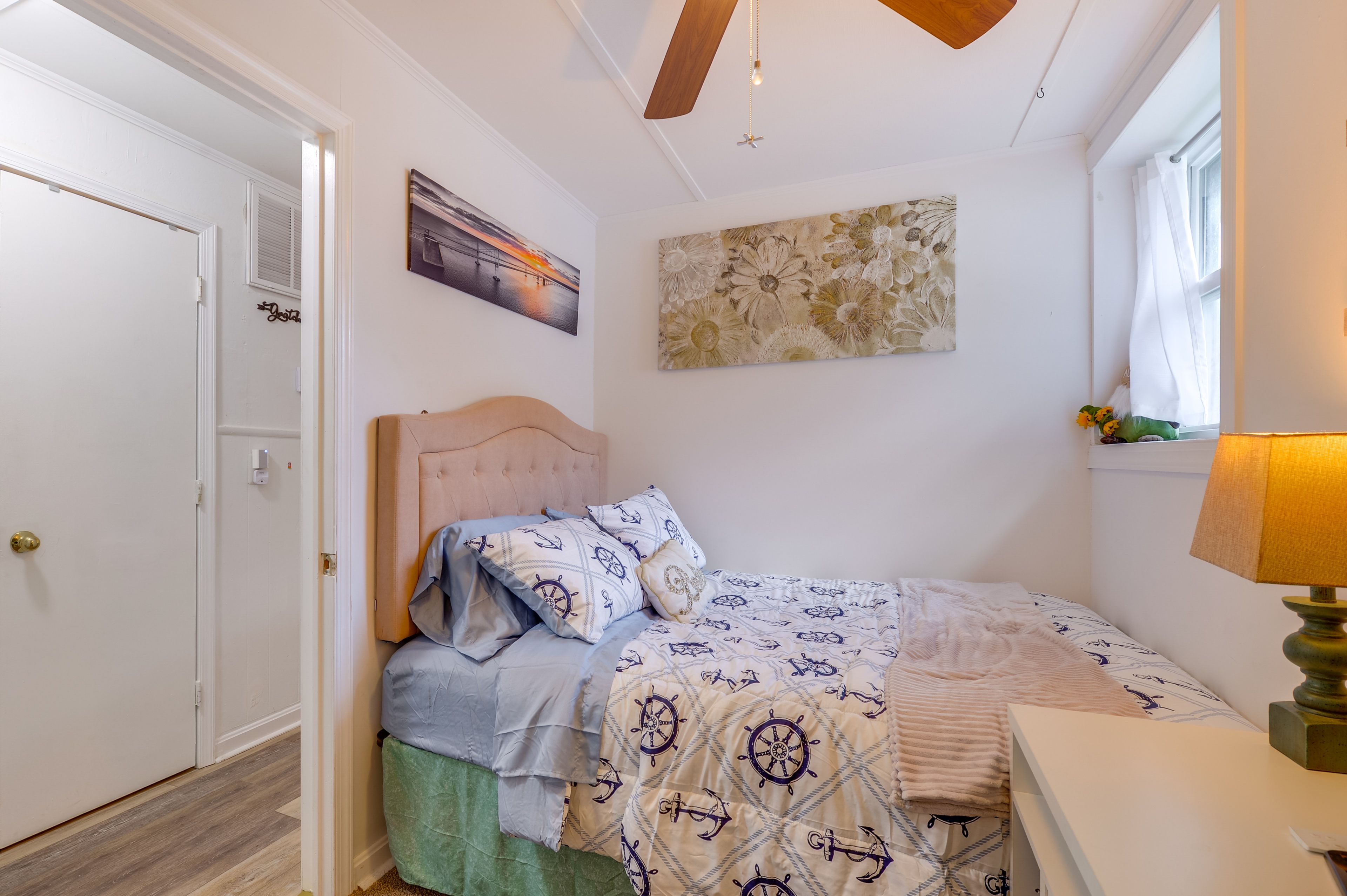 Bedroom 1 | Queen Bed | Linens Provided | Fireplace | Flat-Screen TV