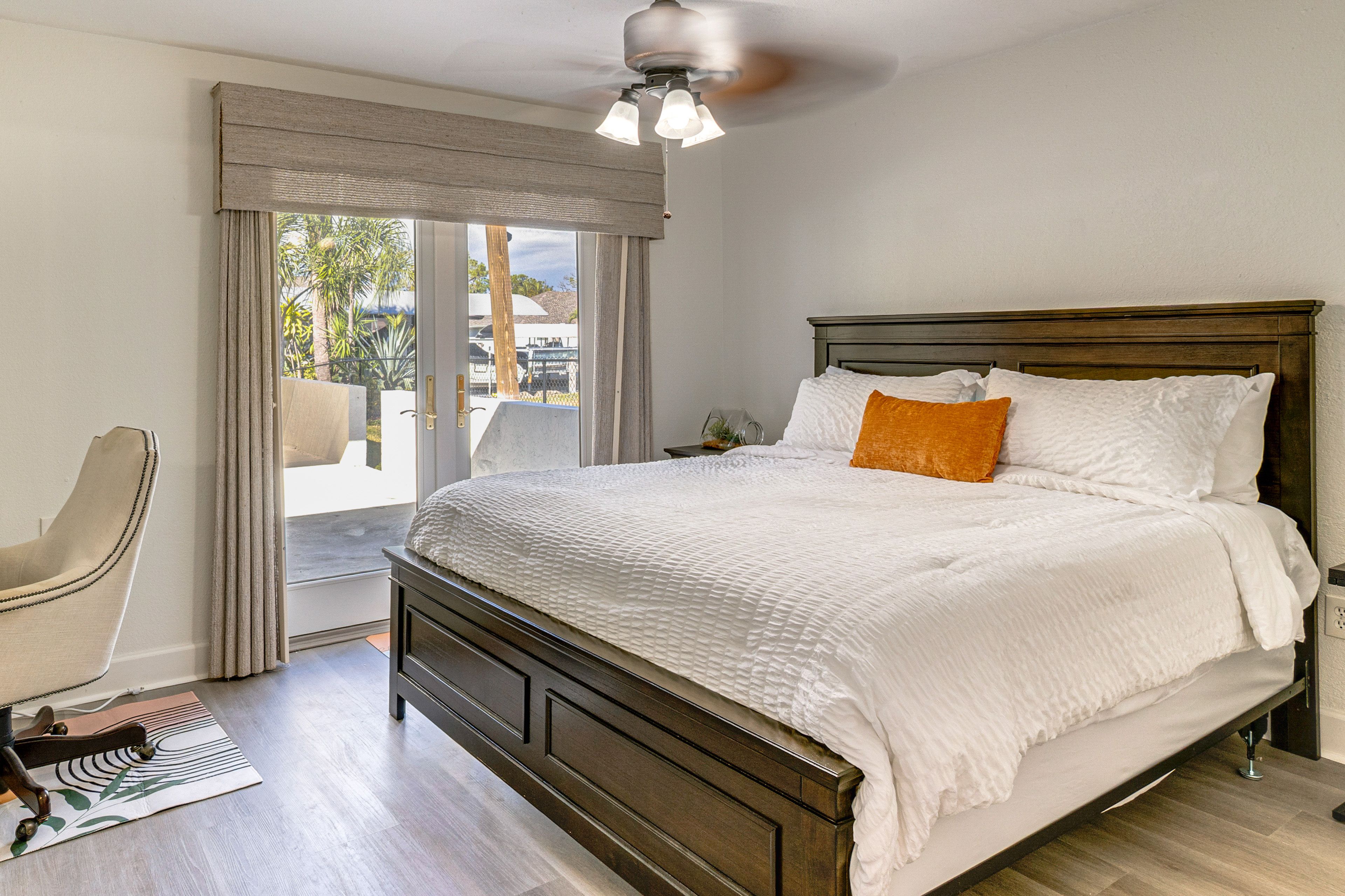 Bedroom 1 | King Bed | Linens Provided | Desk | En-Suite Bathroom