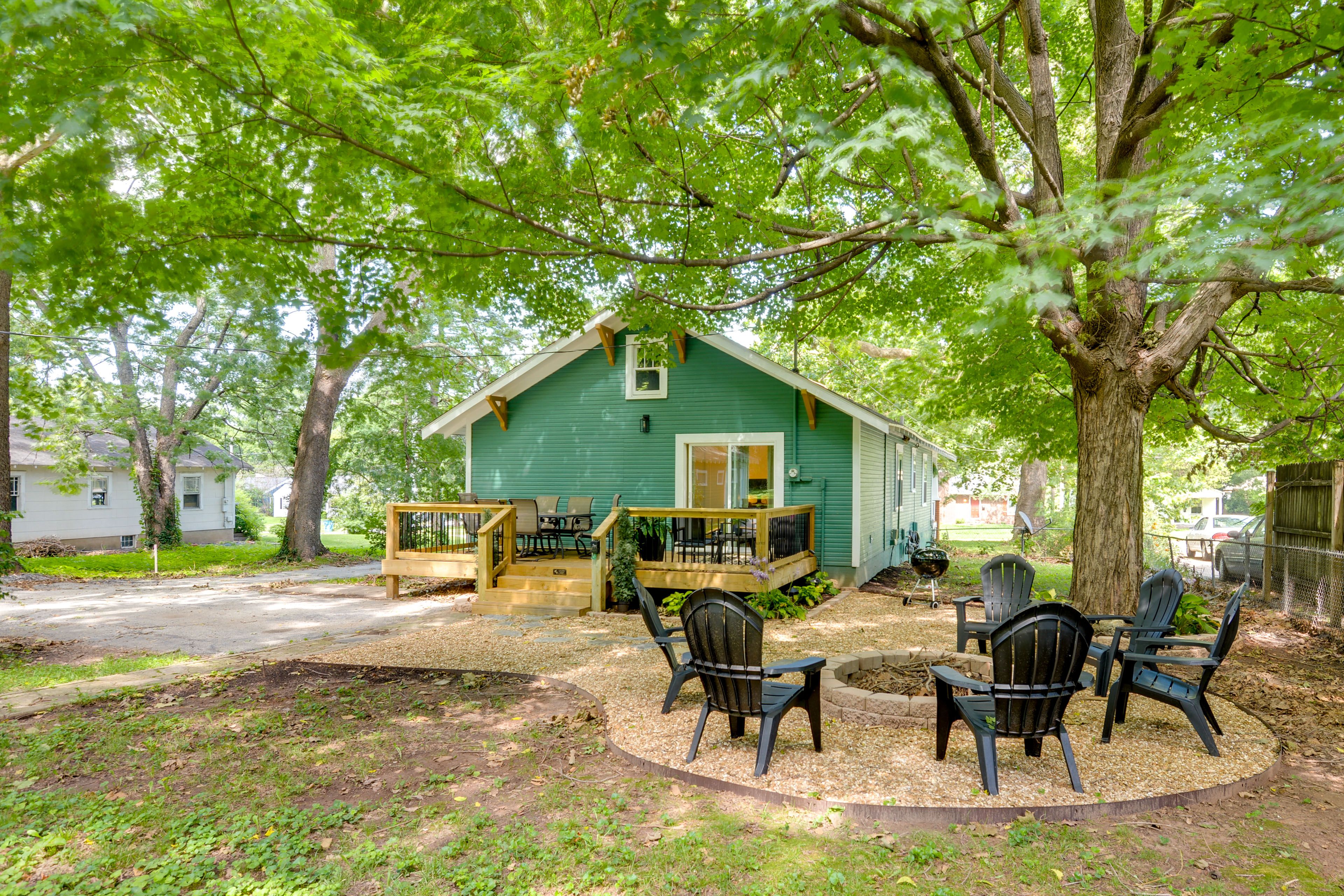 | Large Partially Fenced Backyard