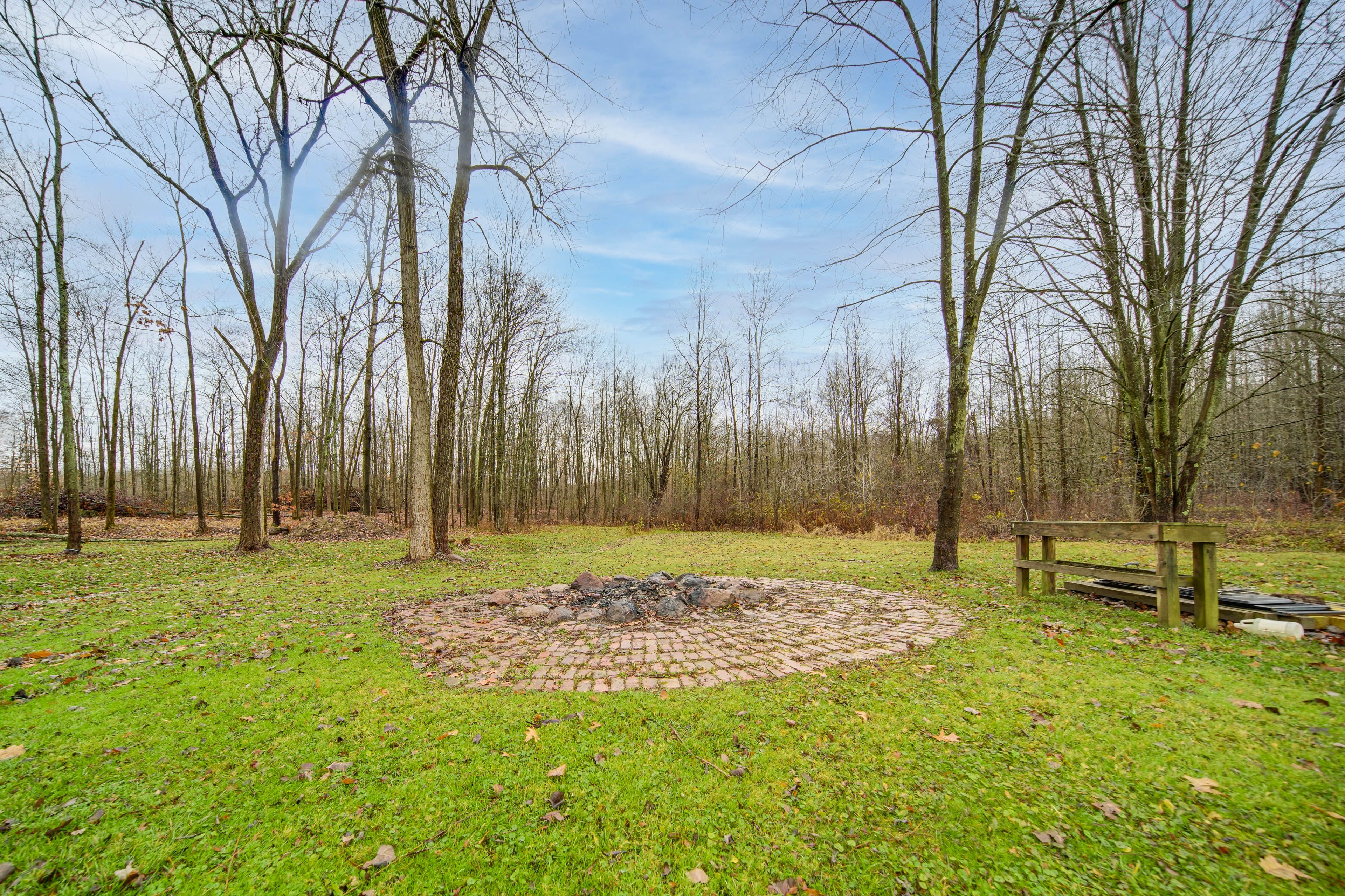 Wood-Burning Fire Pit | Wooded Surroundings