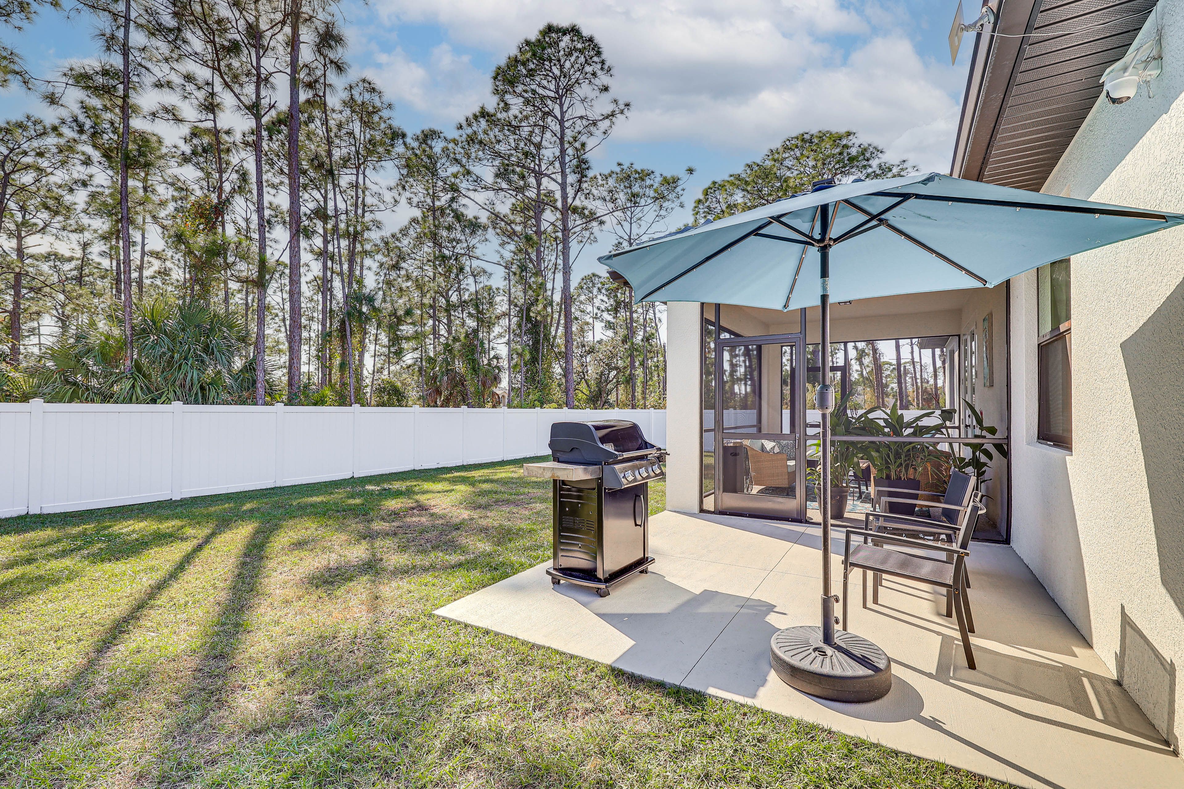 Fenced-In Backyard | Patio | Gas Grill