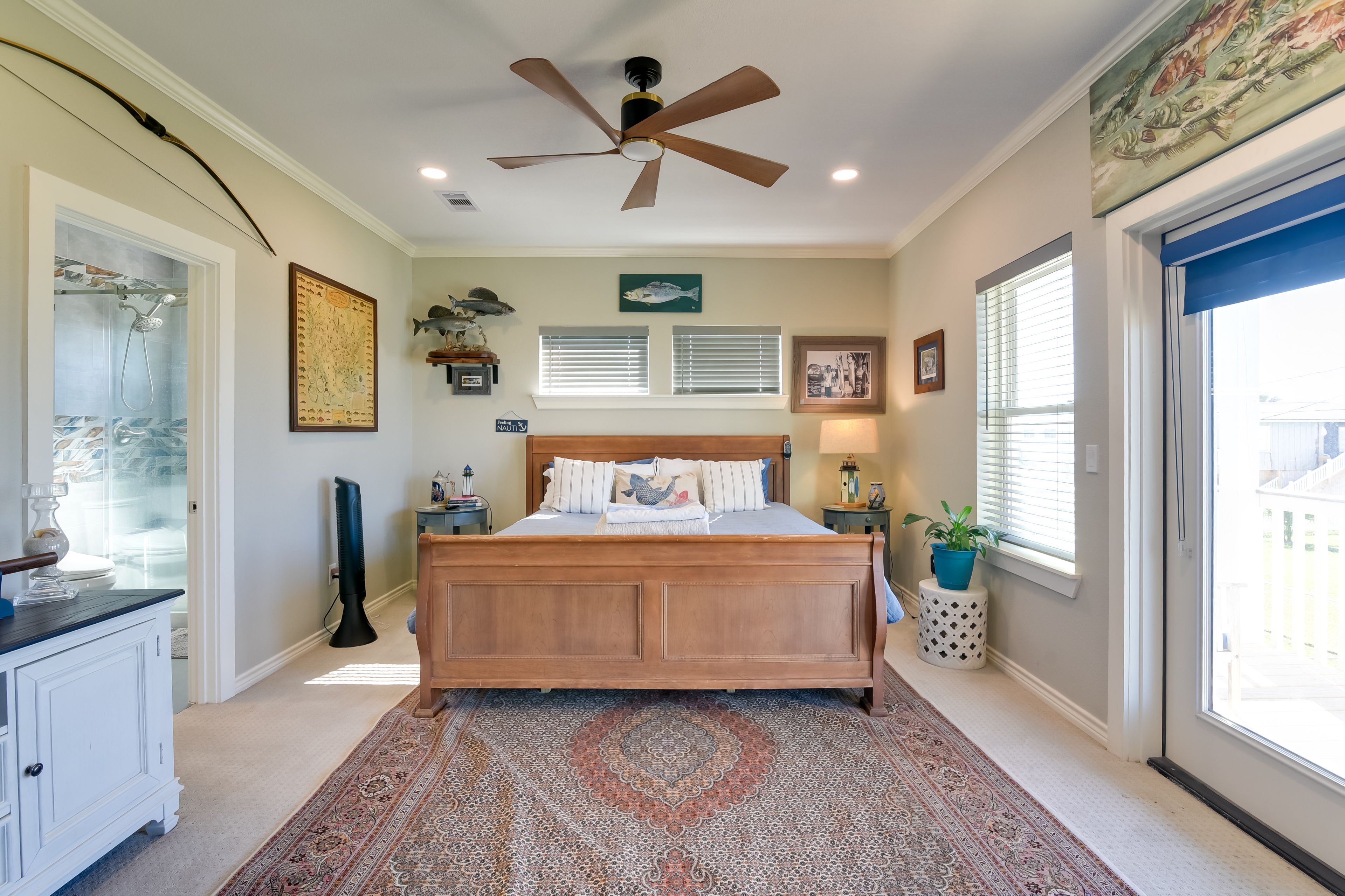 Bedroom 1 | King Bed | Flat-Screen TV | Workspace