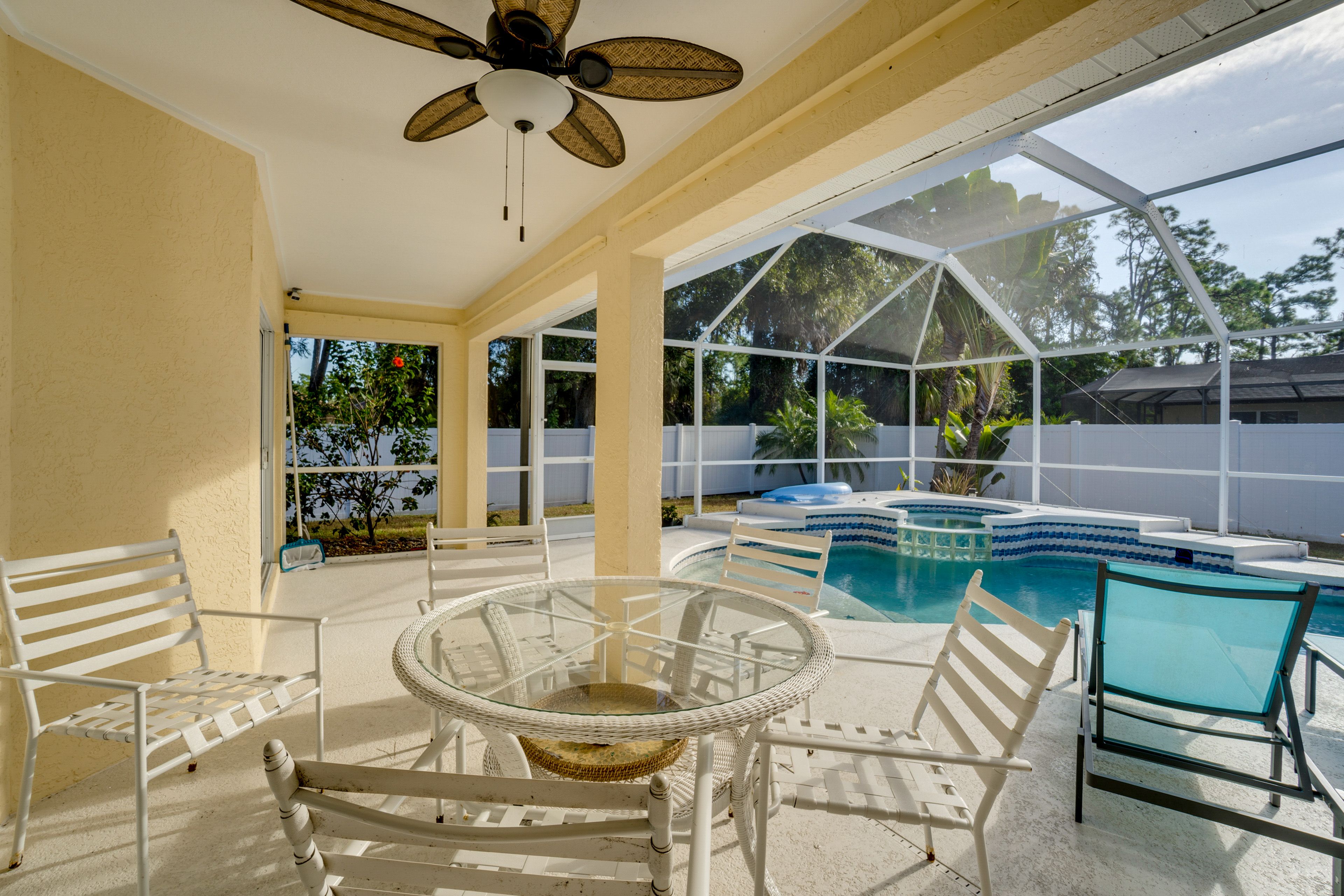 Private Patio | Screened-In Pool