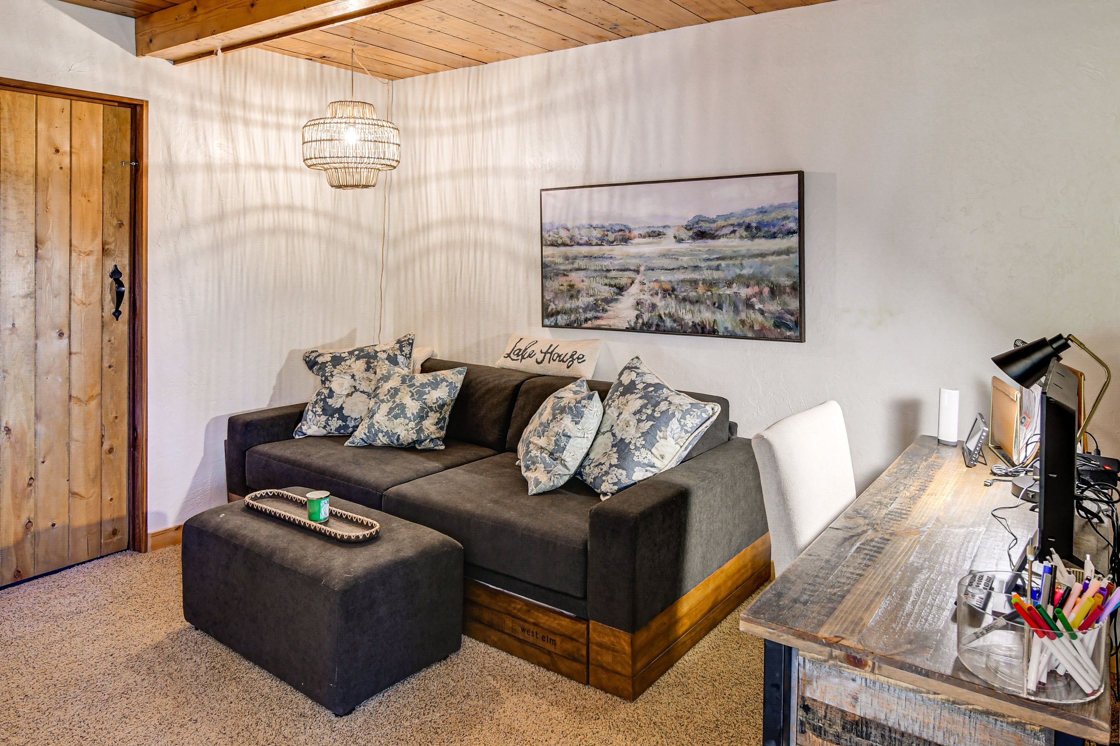 Office | Desk w/ Monitor | Twin Sleeper Sofa w/ Twin Trundle | 1st Floor