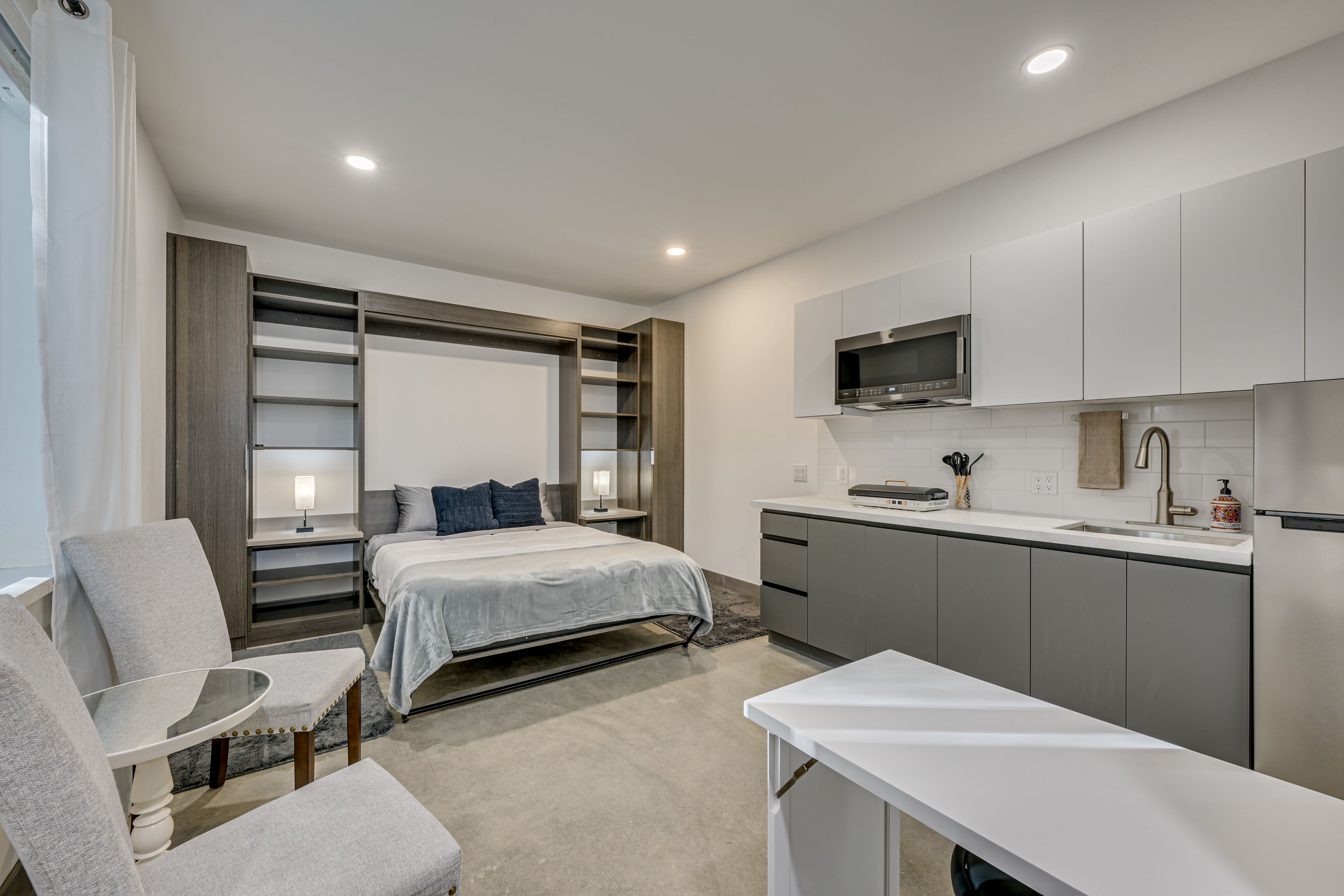 Bedroom 8 (ADU) | Queen Murphy Bed | Kitchenette | 1st Floor