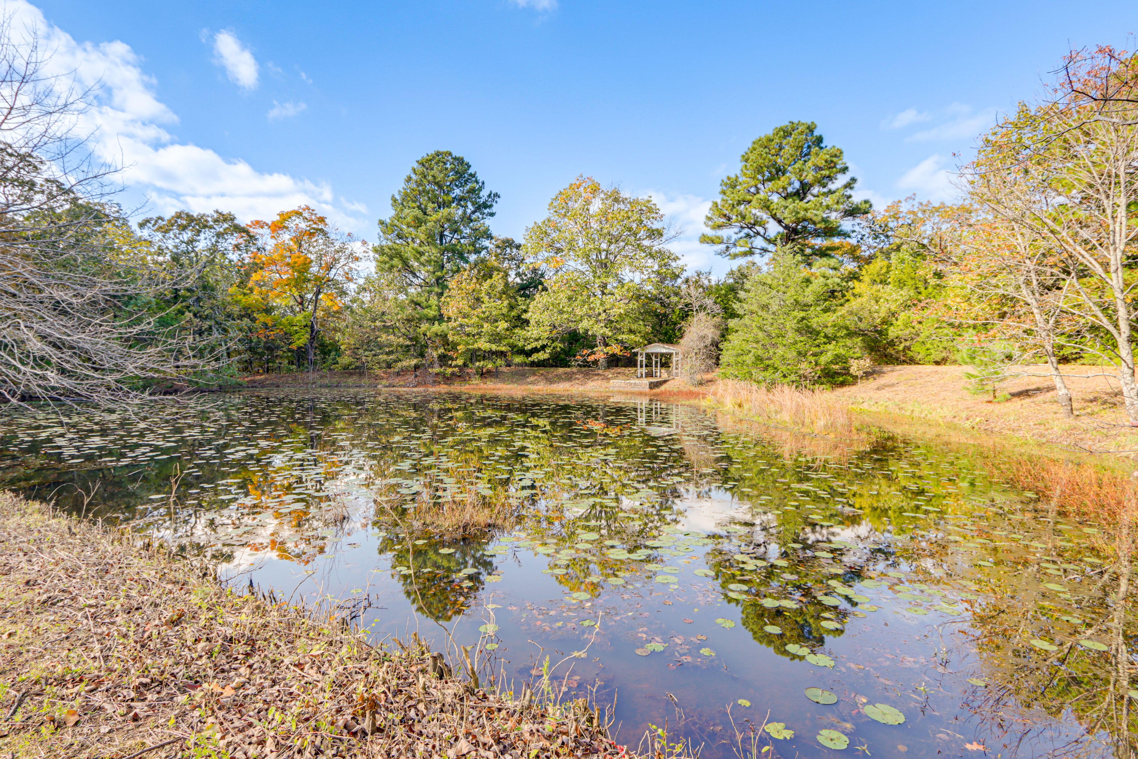Studio Exterior | Shared Trail & Catch-and-Release Pond Access