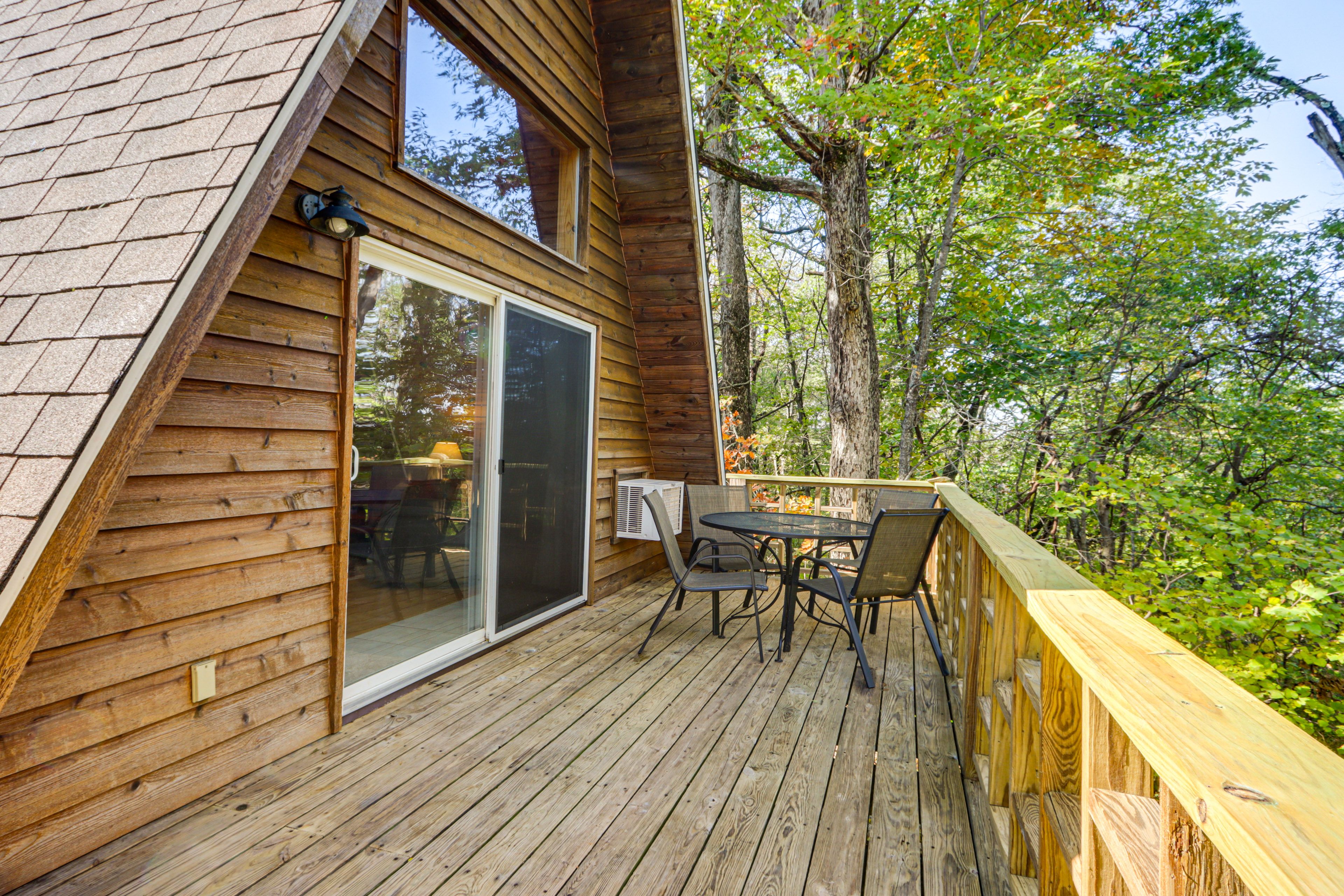 Studio Exterior | Private Deck w/ Dining Area