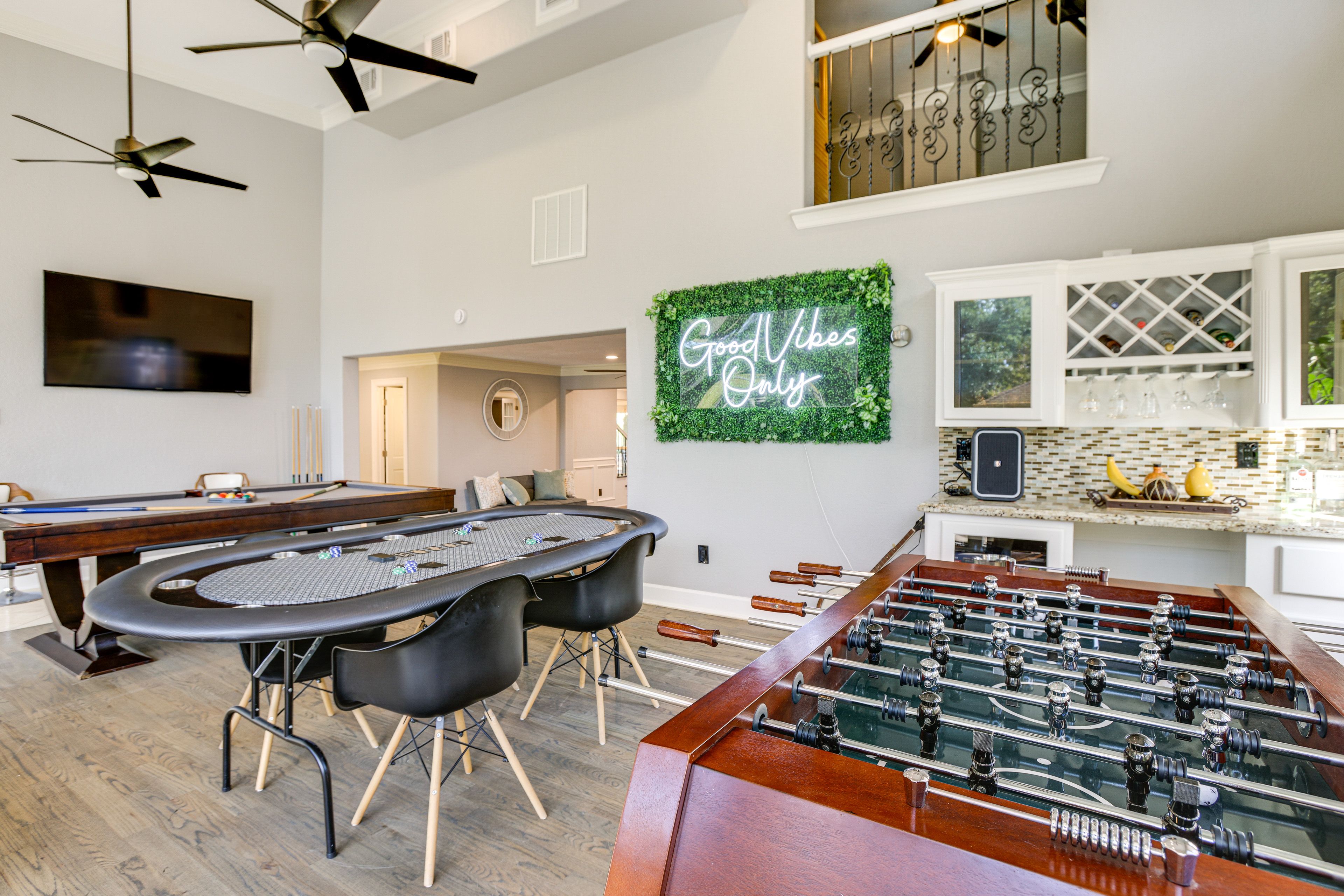 Game Room | 1st Floor | Pool, Poker & Foosball Tables | Books/Board Games