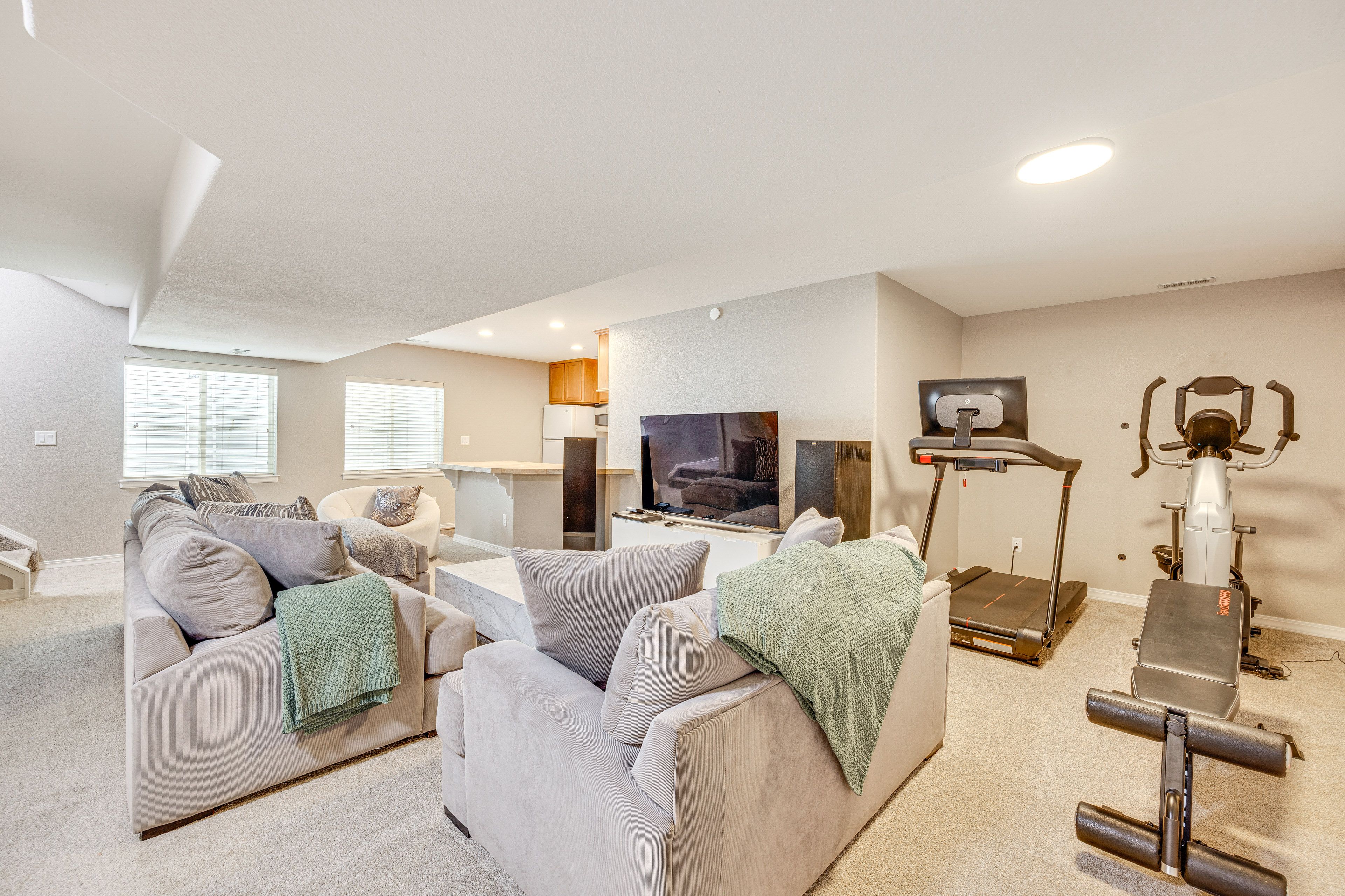 Multiple Living Spaces | Central A/C & Heating | Free WiFi | Workout Equipment