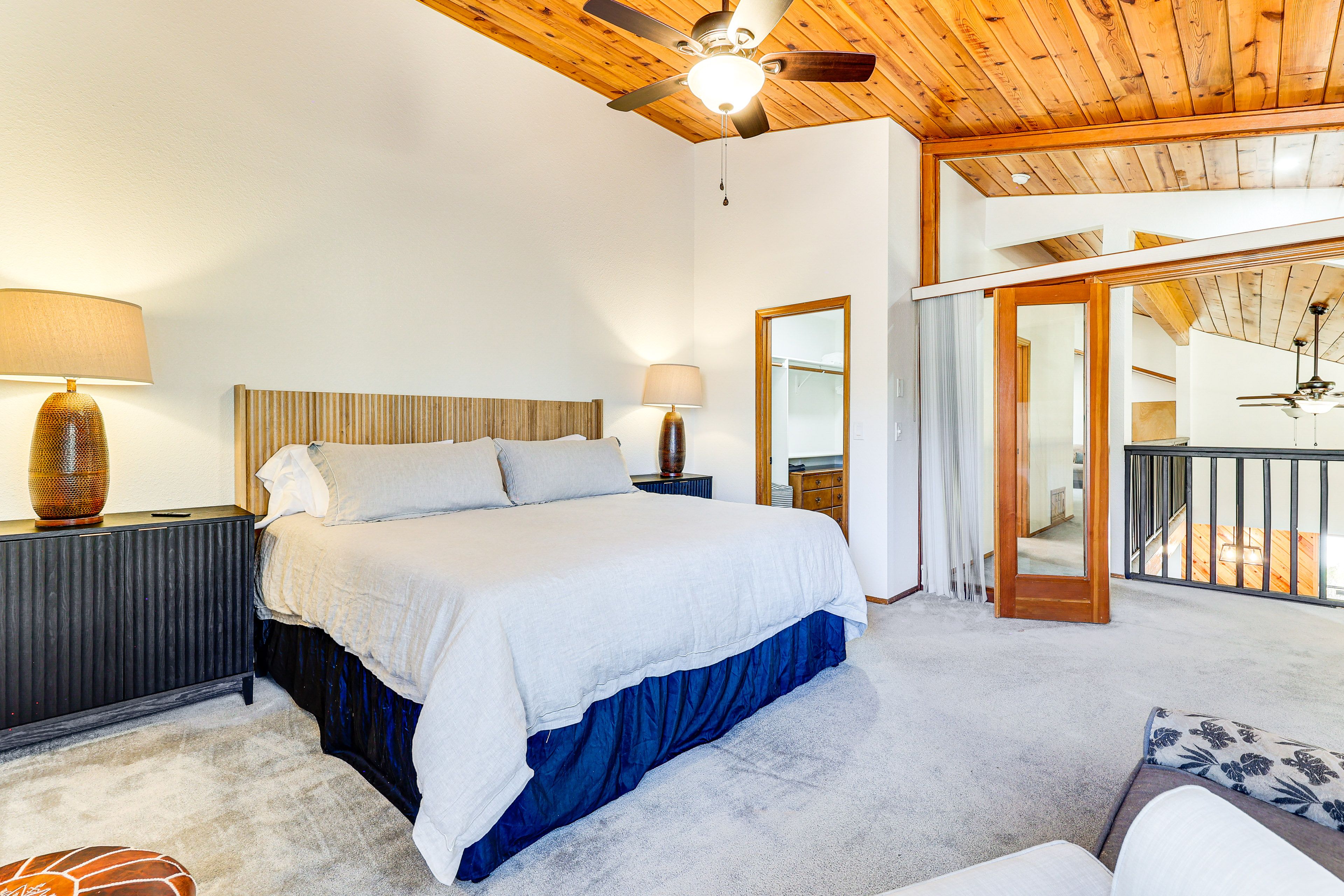 Bedroom 1 (Loft) | 2nd Floor | King Bed | Smart TV | Linens Provided