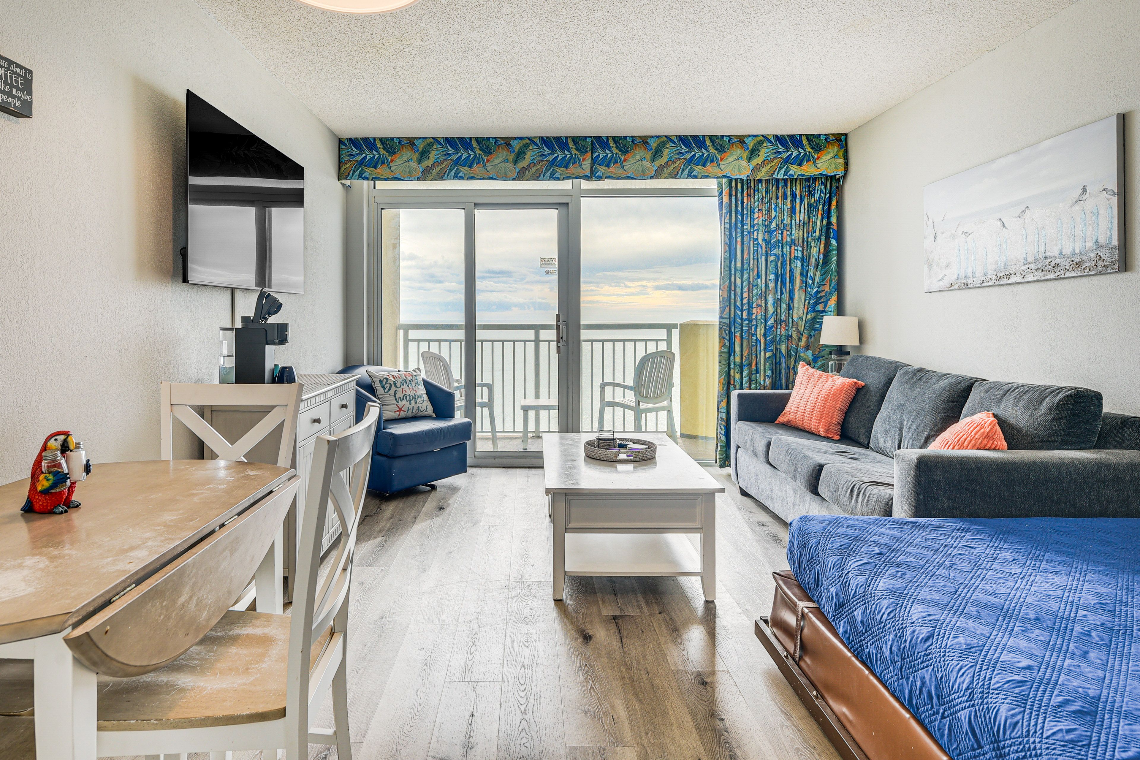 North Myrtle Beach Vacation Rental | 1BR | 1BA | 585 Sq Ft | Elevator Access