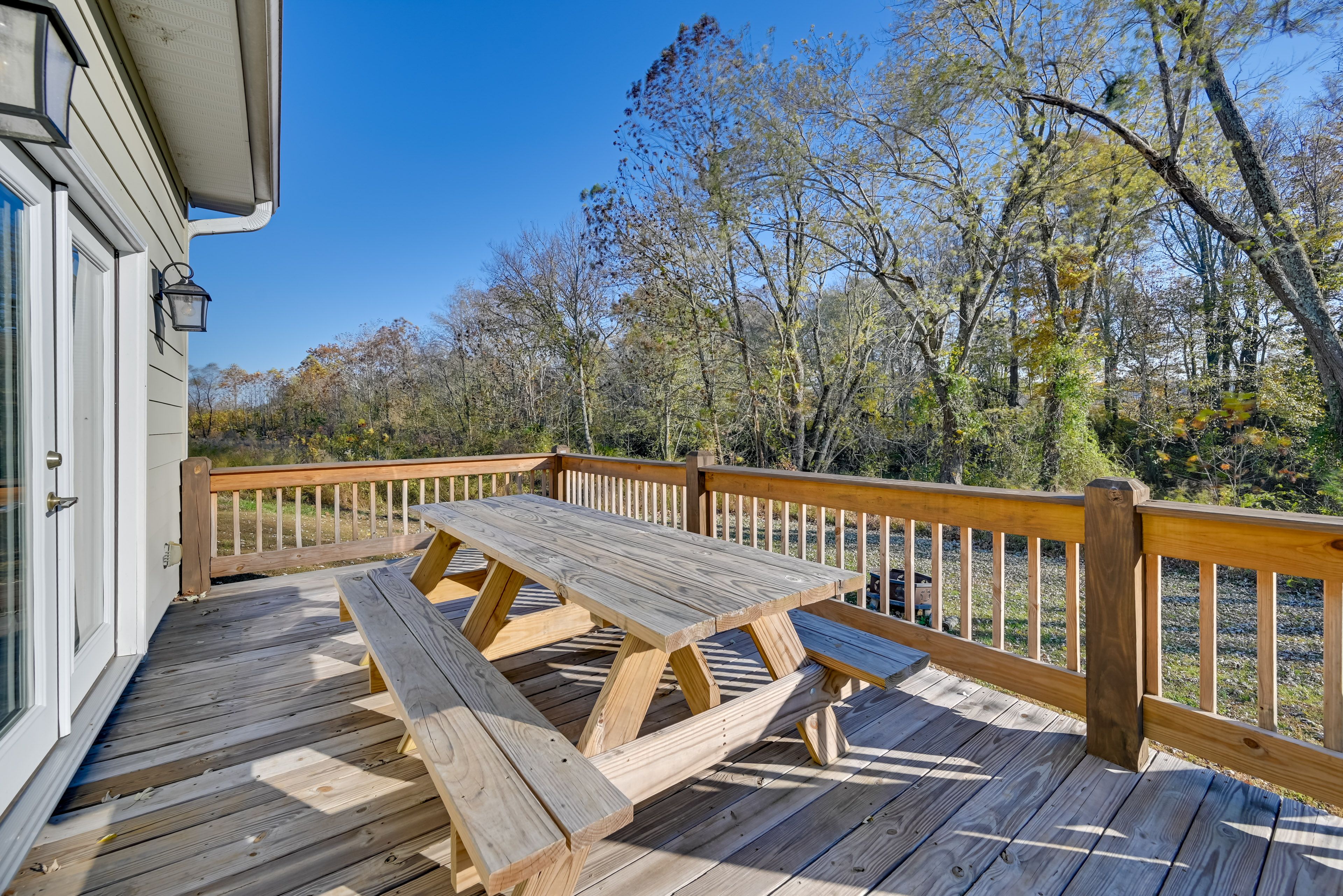 Deck w/ River Views | Picnic Table