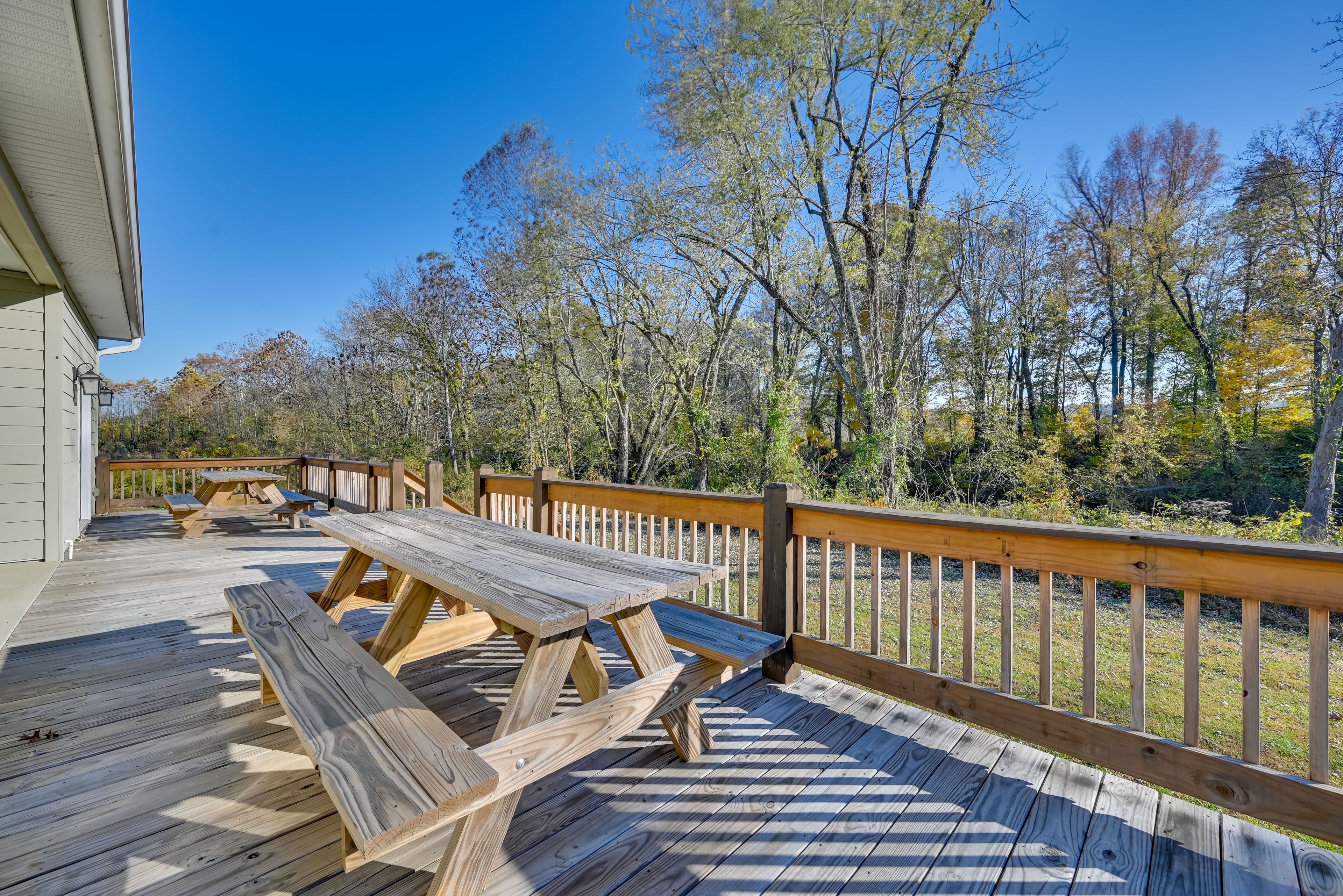 Deck w/ River Views | Picnic Table