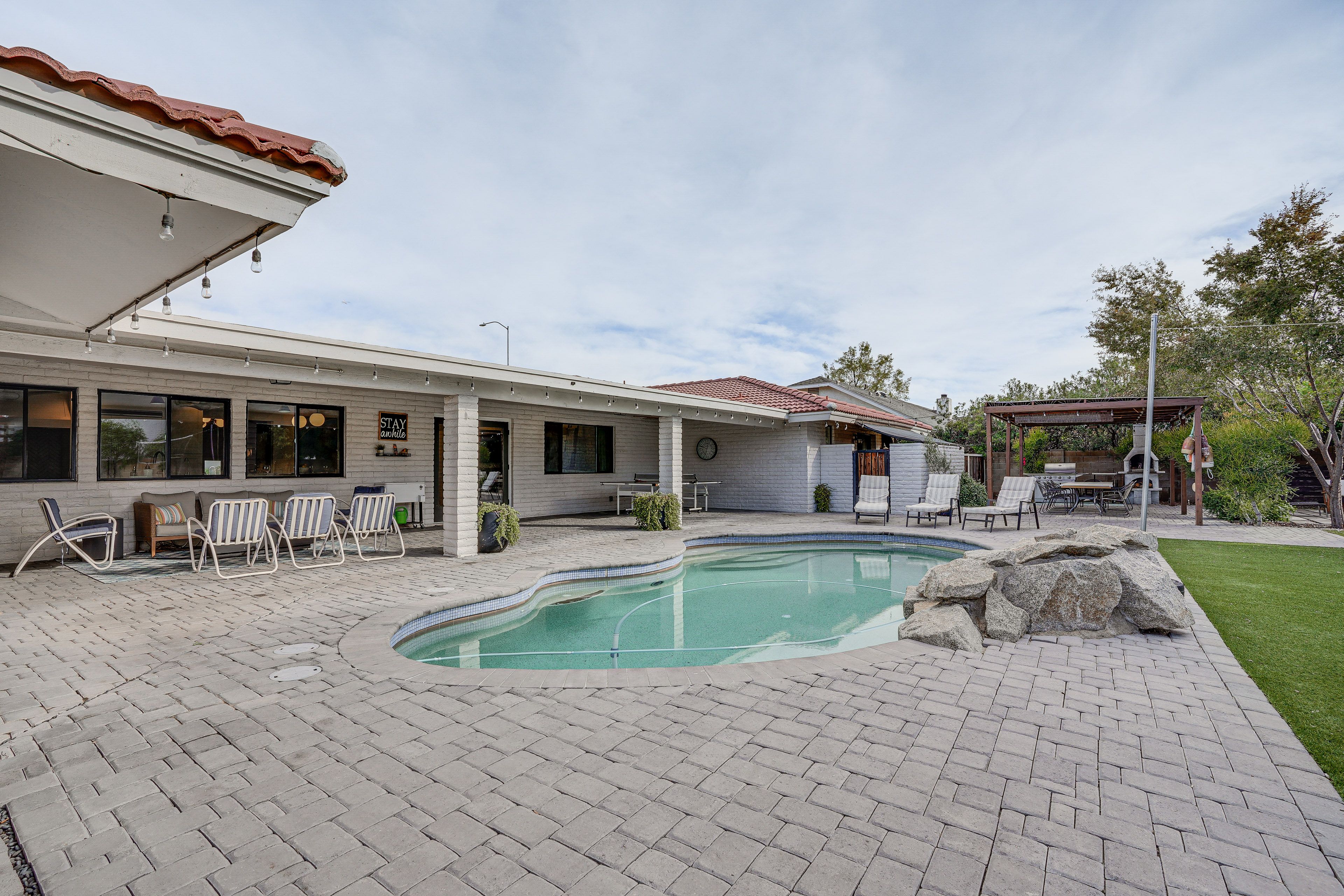 Backyard | Private Pool | Outdoor Dining Area