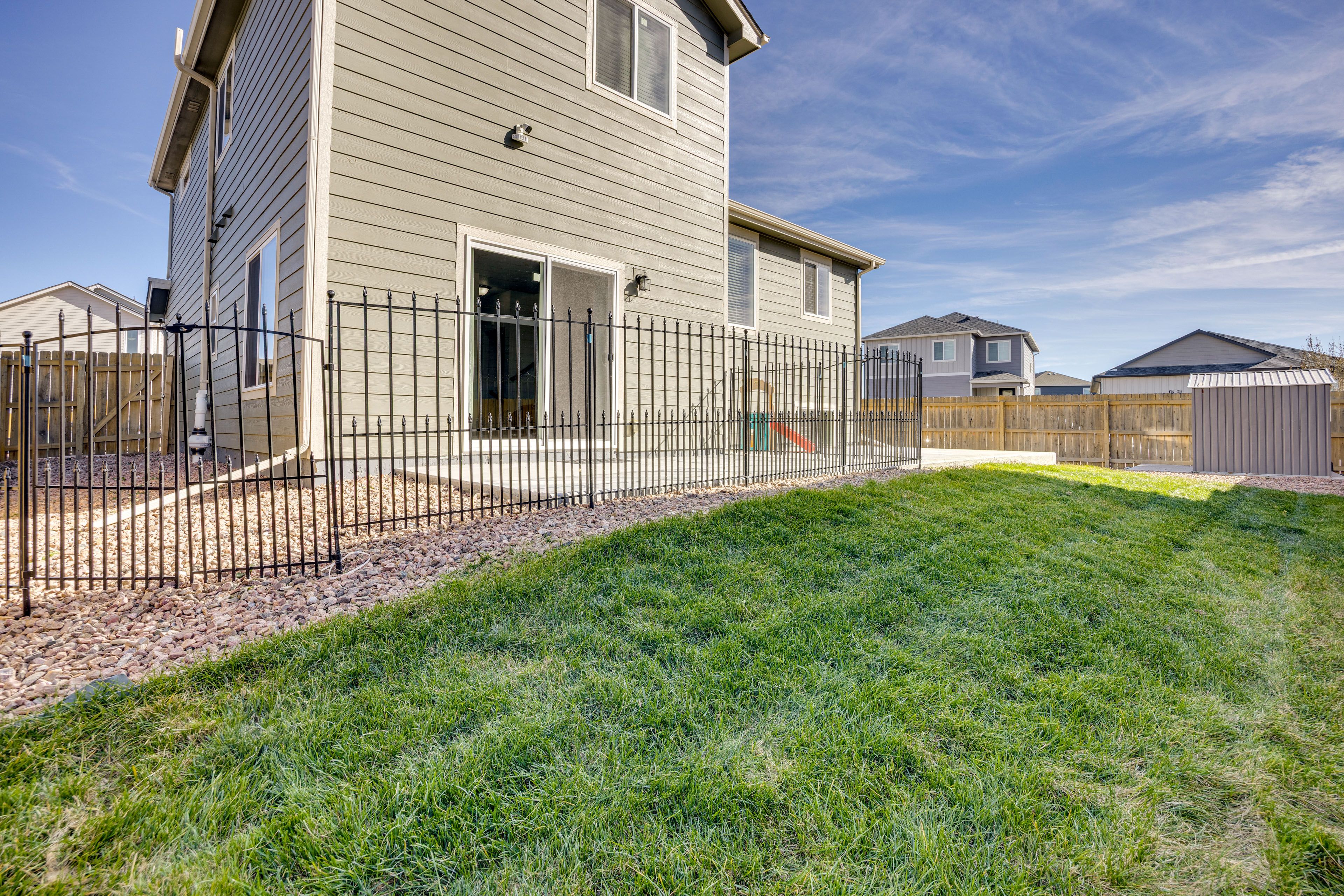 Fenced Backyard | Toddler Slide
