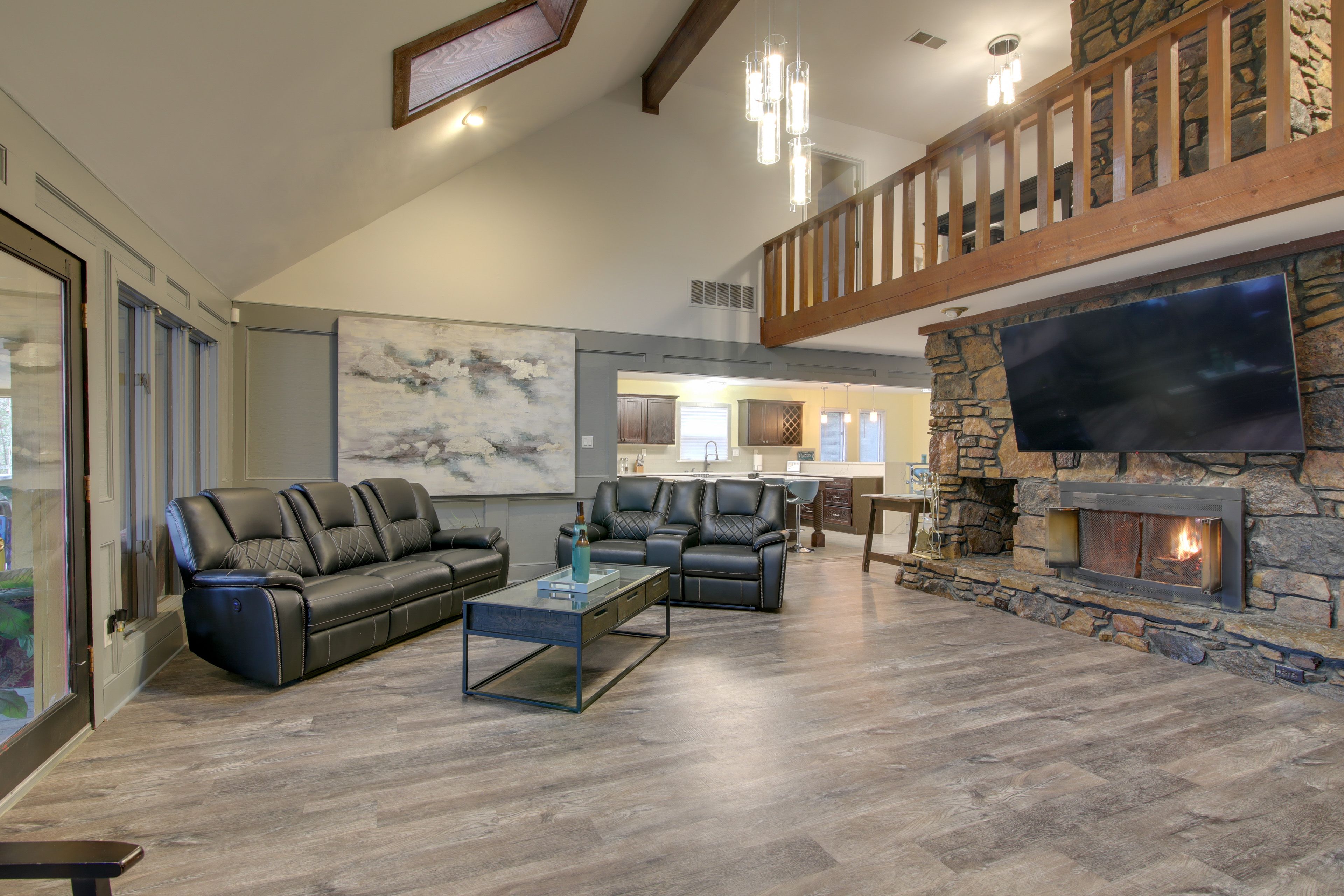 Living Room | Fireplace | Smart TV | 1st Floor