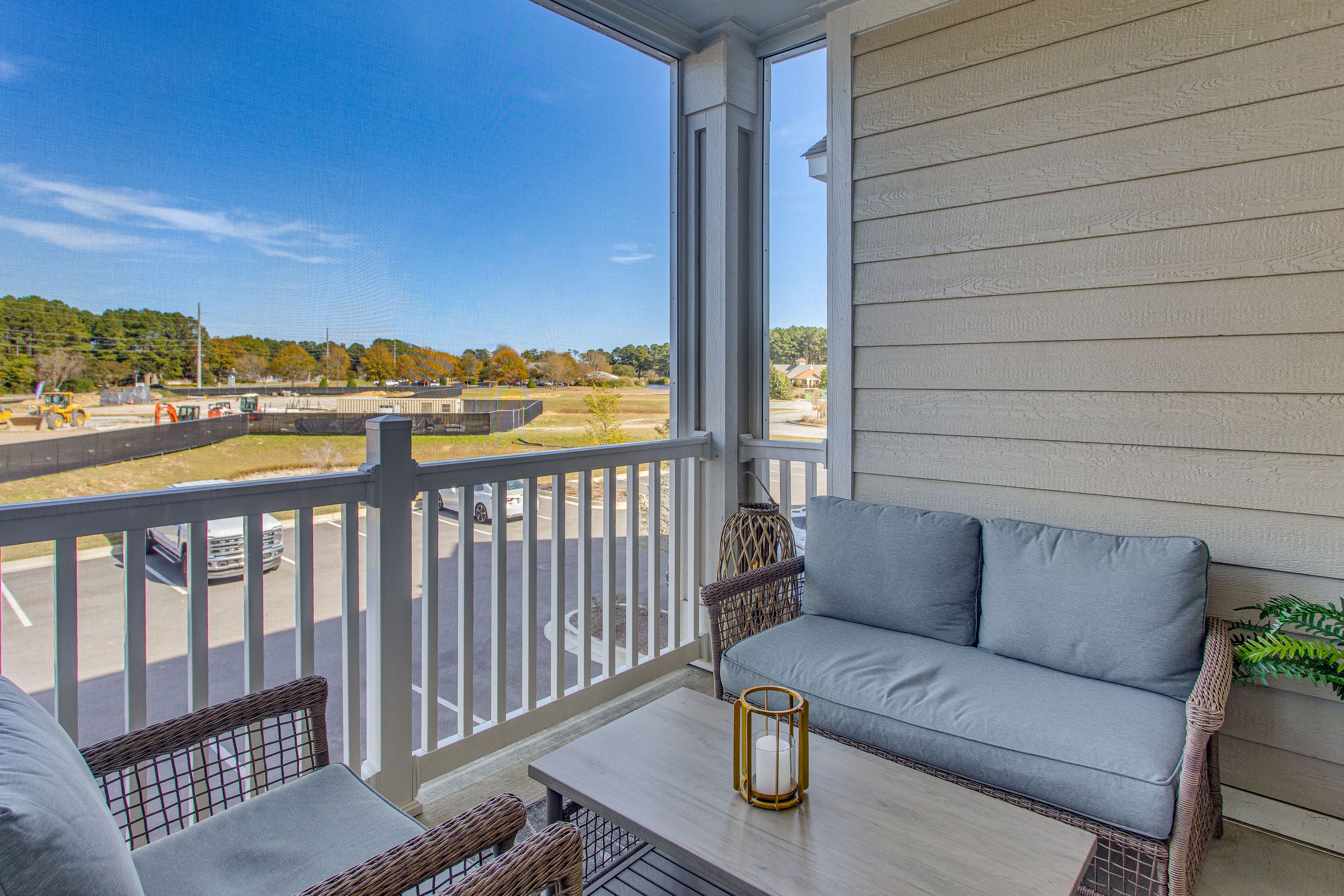 Balcony | Charcoal Grill | Access From Living Room