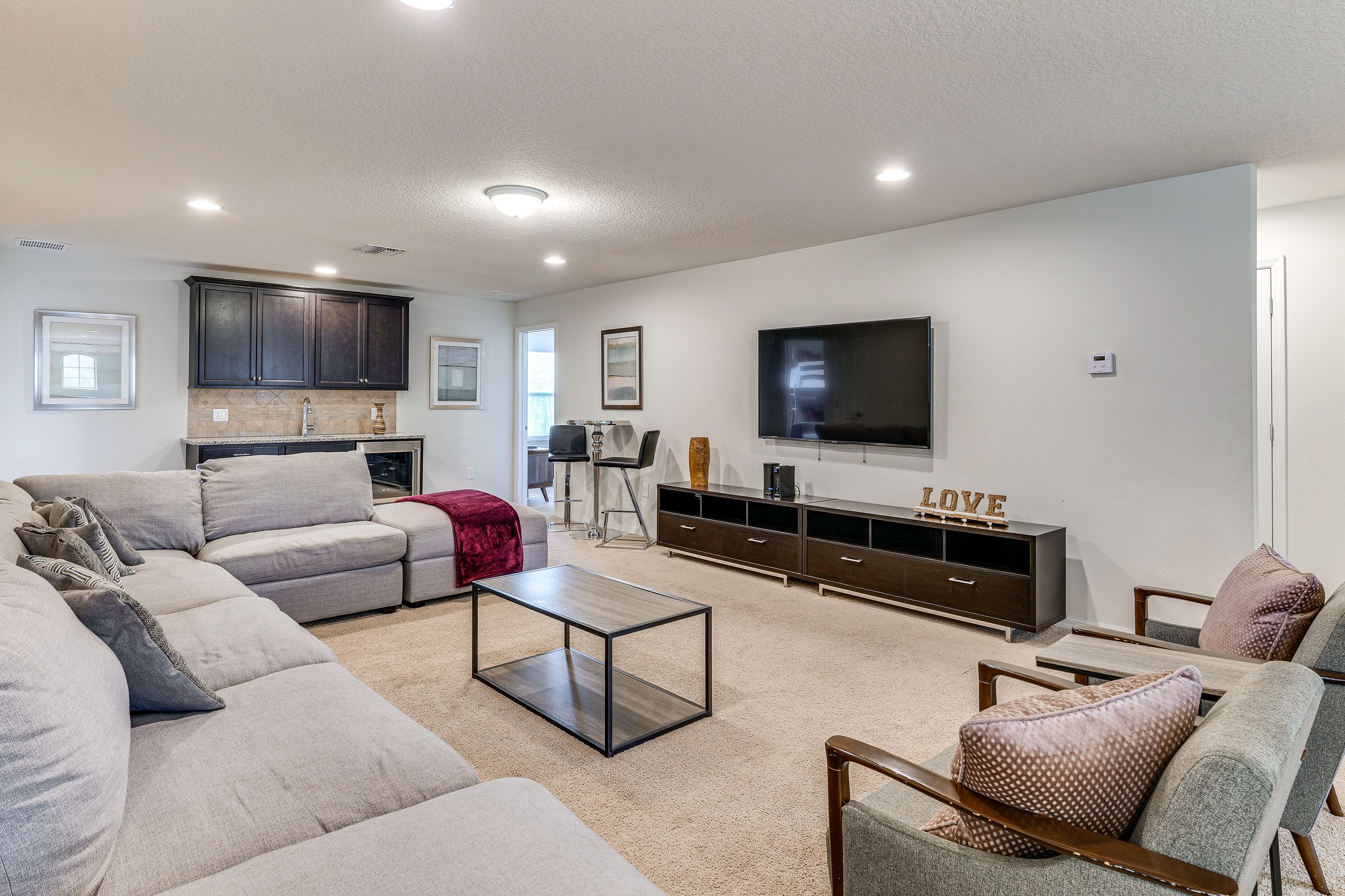Living Area | Wet Bar w/ Beverage Cooler | 2nd Floor