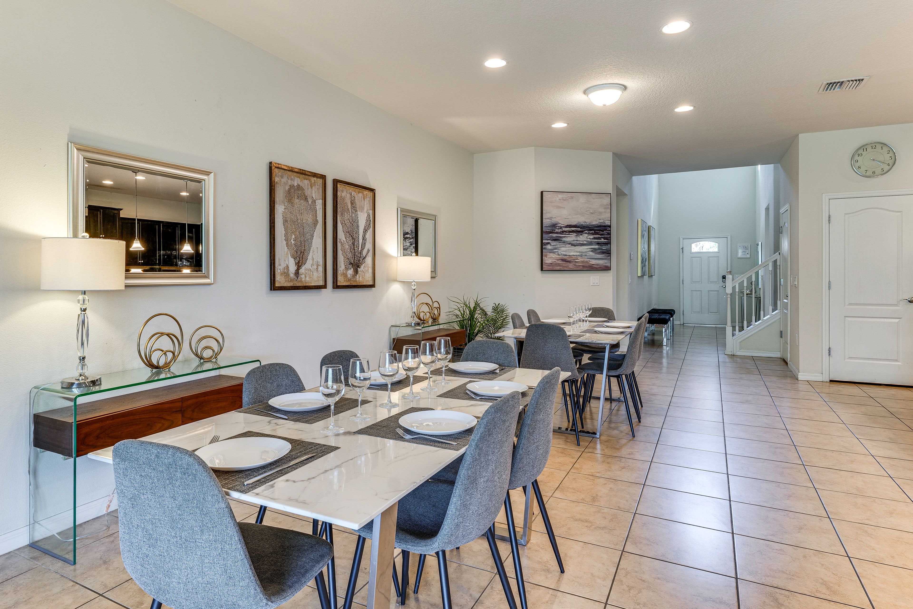 Dining Area | Dishware & Flatware | 1st Floor
