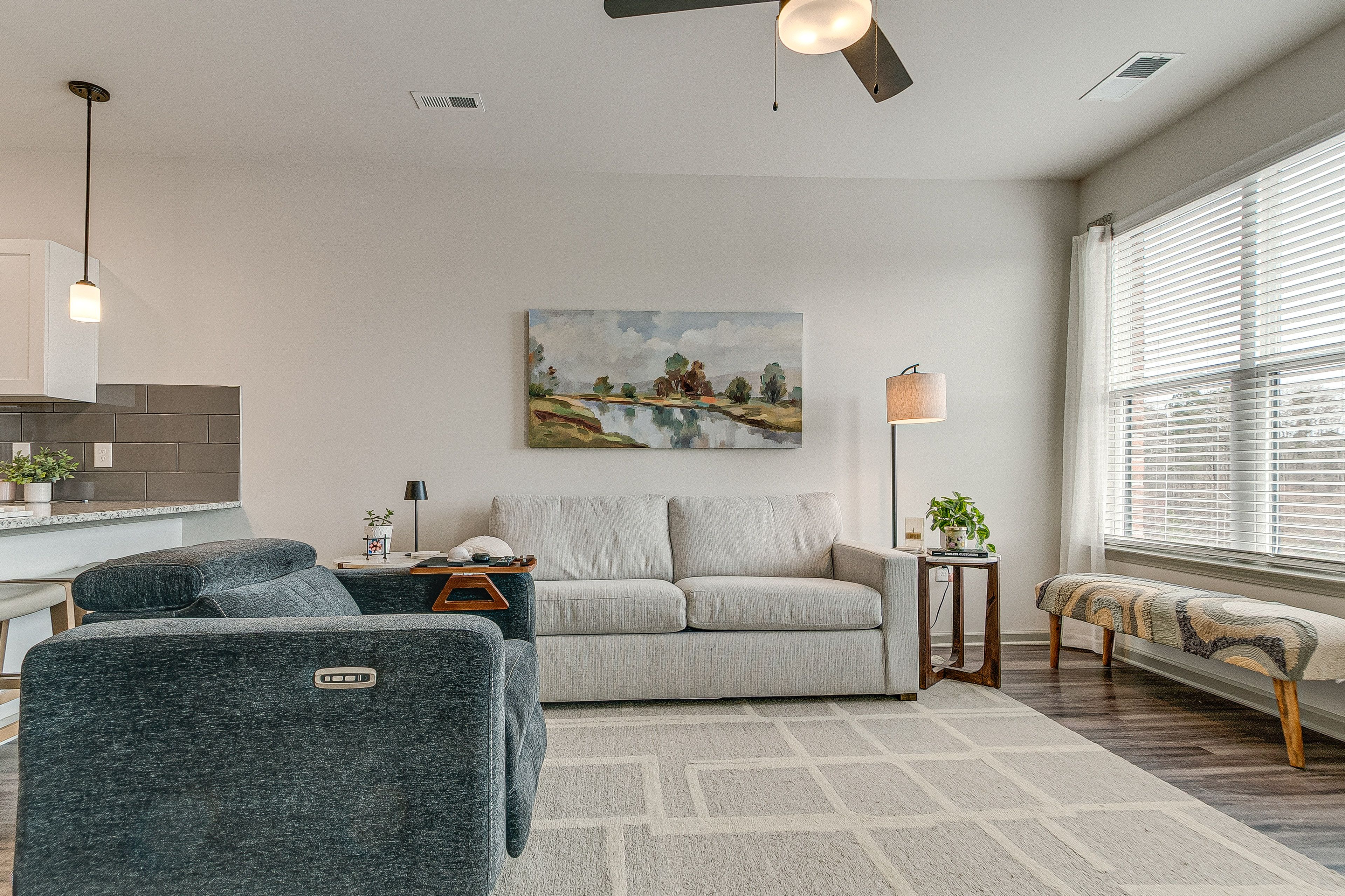 Living Room | Sleeper Sofa | Free WiFi | Central A/C & Heat