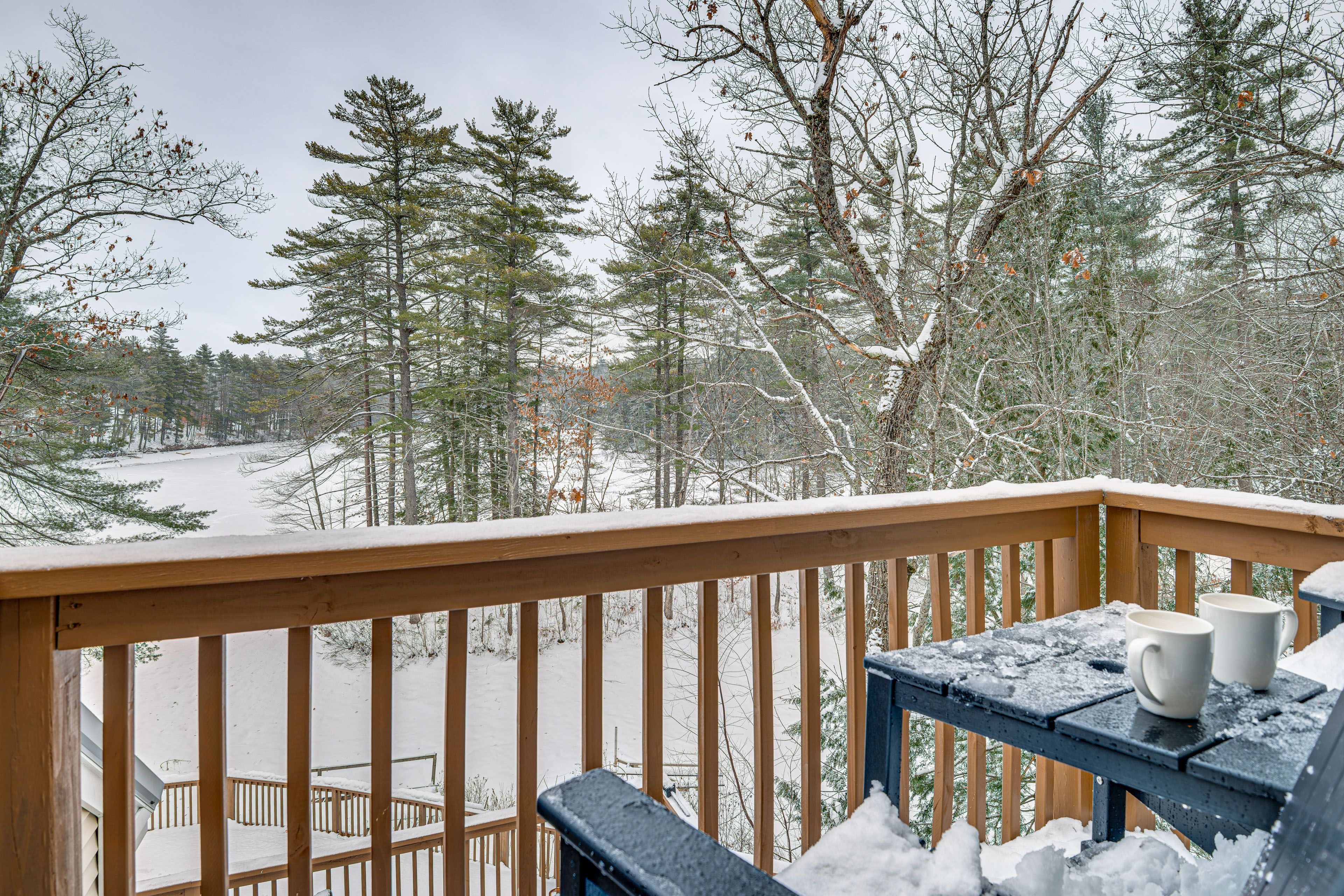 Balcony w/ Pond Views | Upper Level