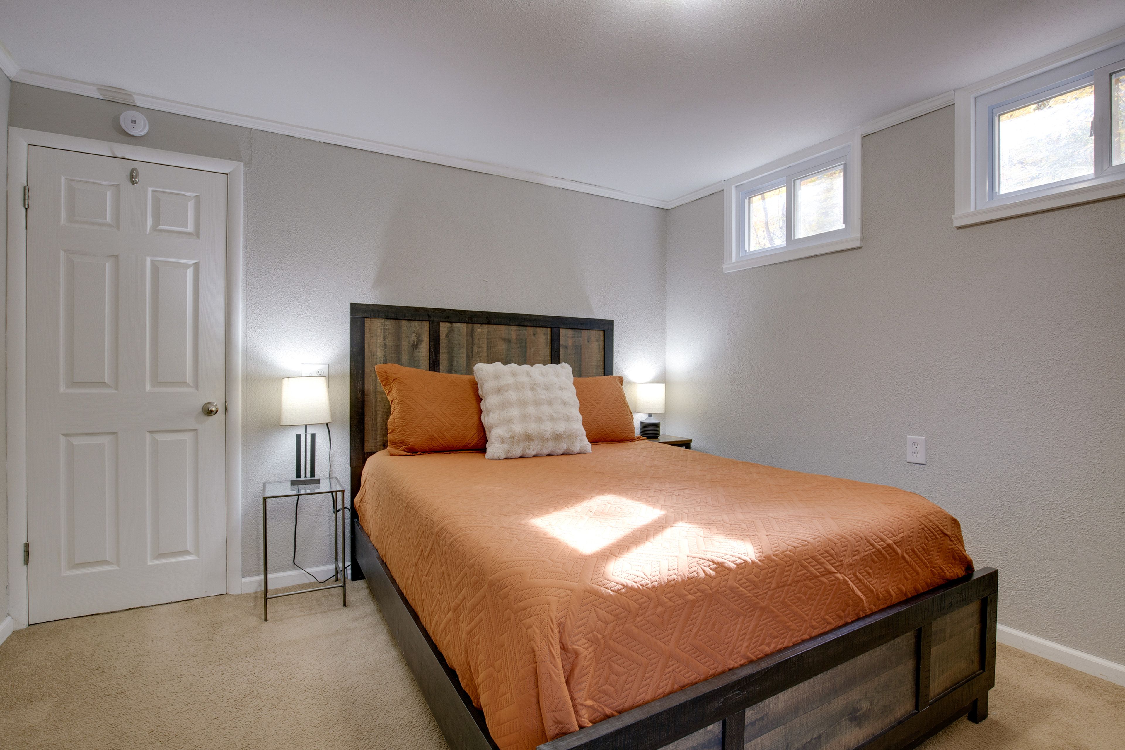 Bedroom 1 | Queen Bed | Dedicated Workspace | 1st Floor