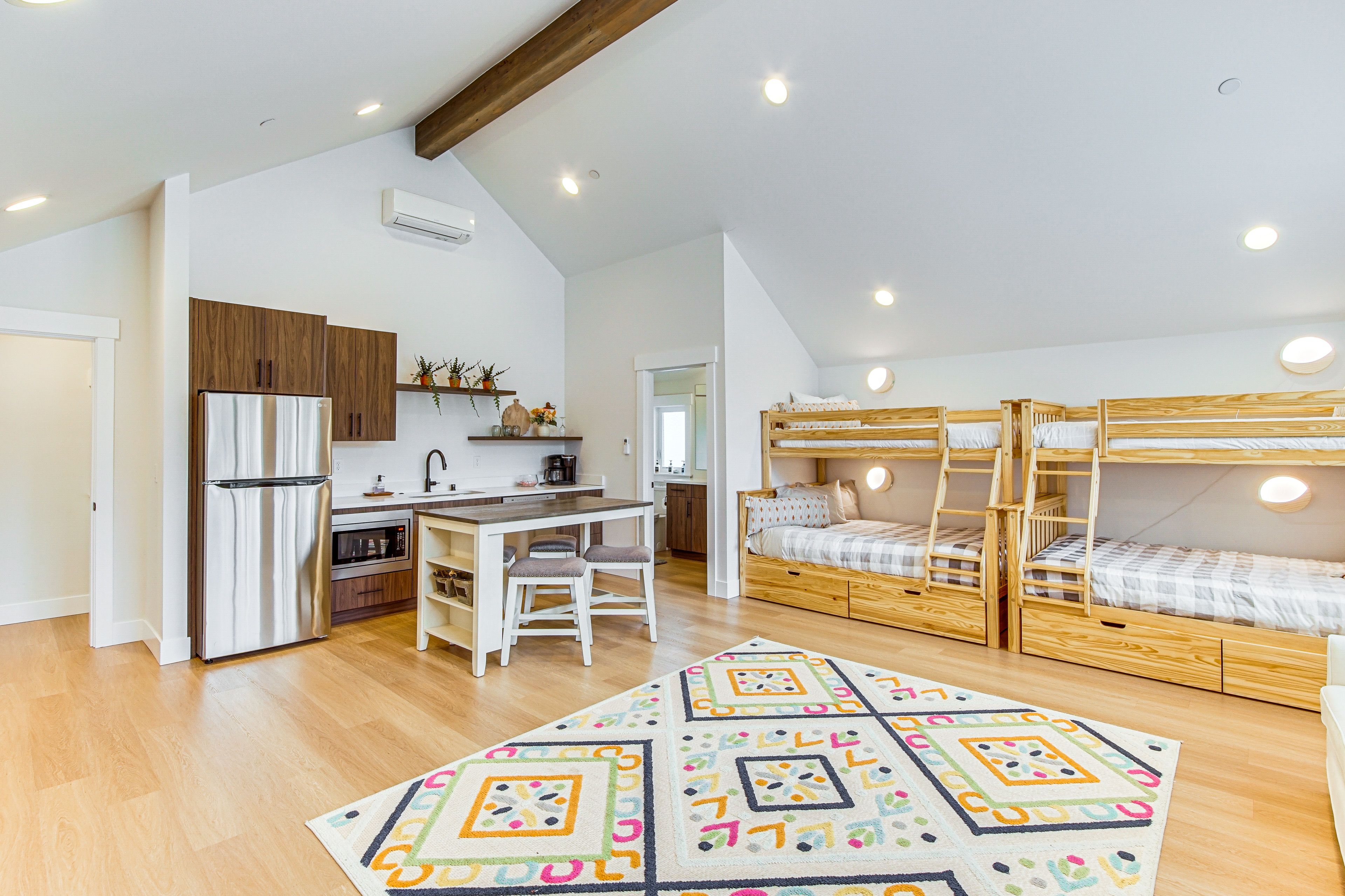 Bedroom 4 (Detached Studio) | 2 Twin/Full Bunk Beds | Queen Sleeper Sofa