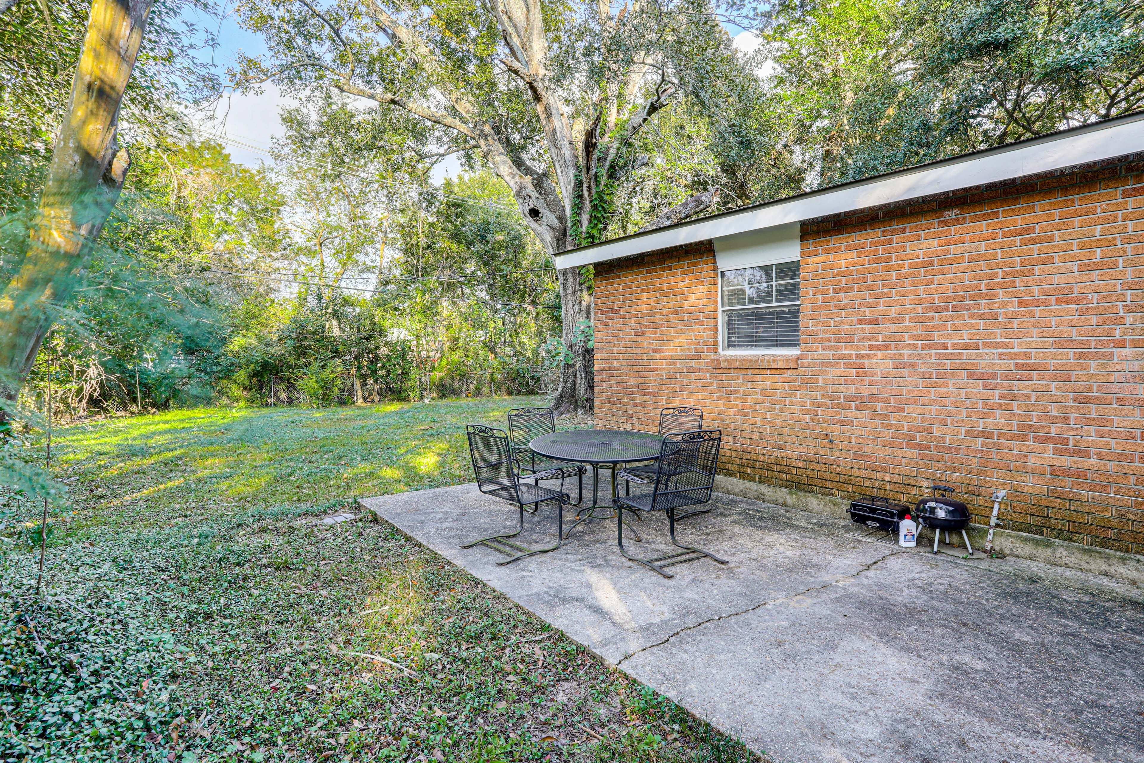 Private Patio | Small Charcoal Grill