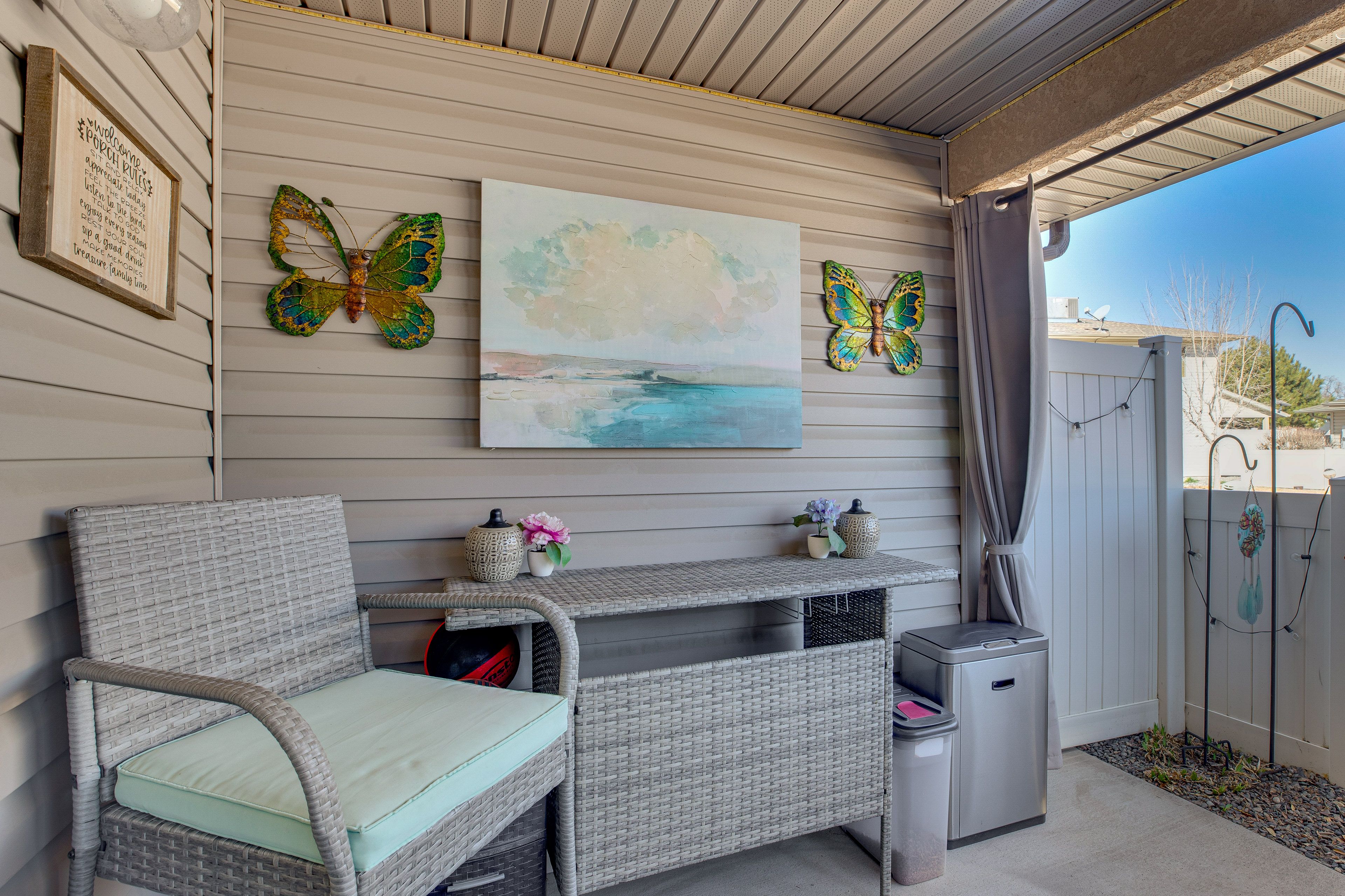 Private Patio w/ Seating | Traeger Gas Grill