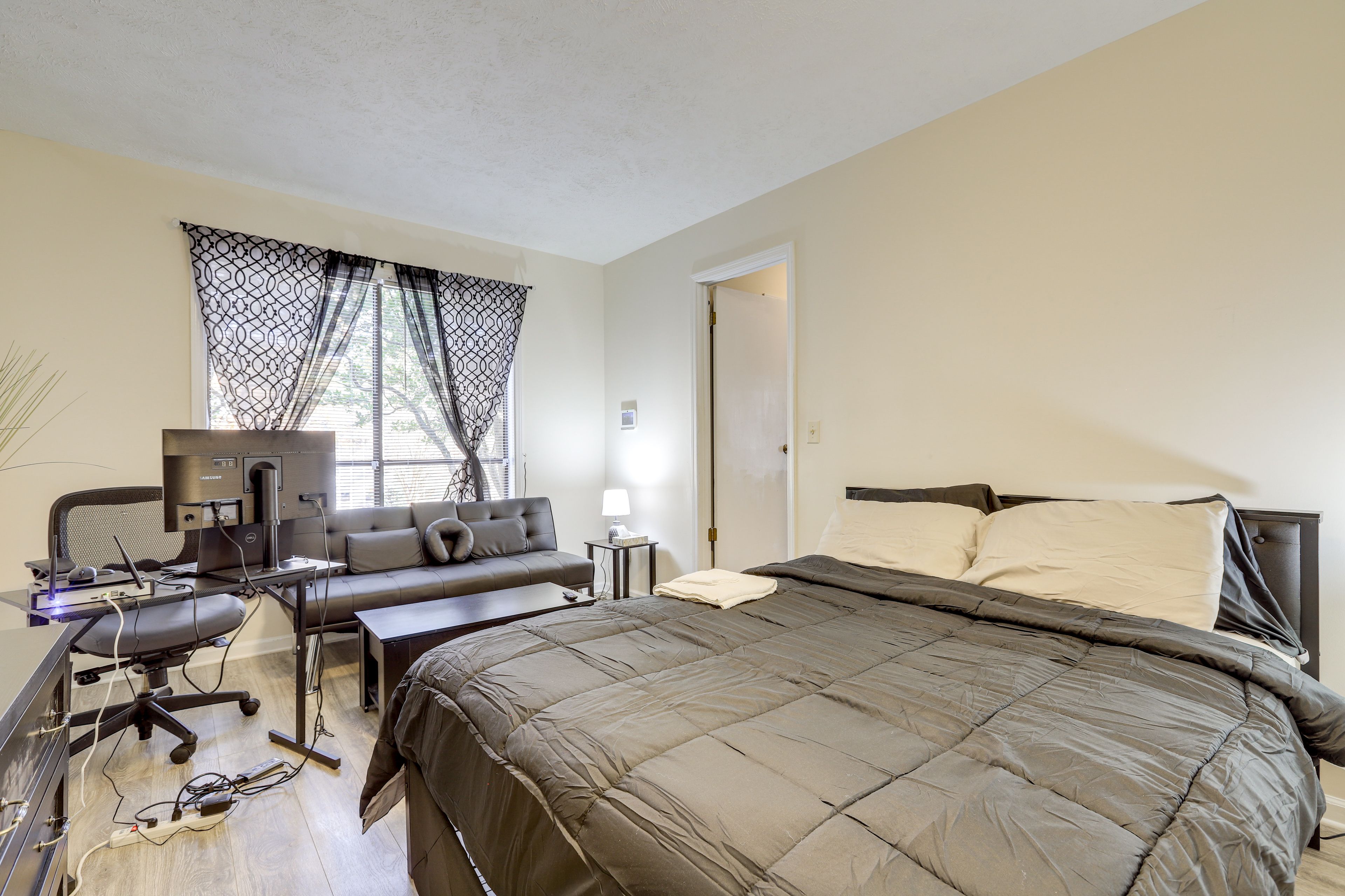 Bedroom 2 | 1st Floor | Queen Bed | Workspace w/ Computer