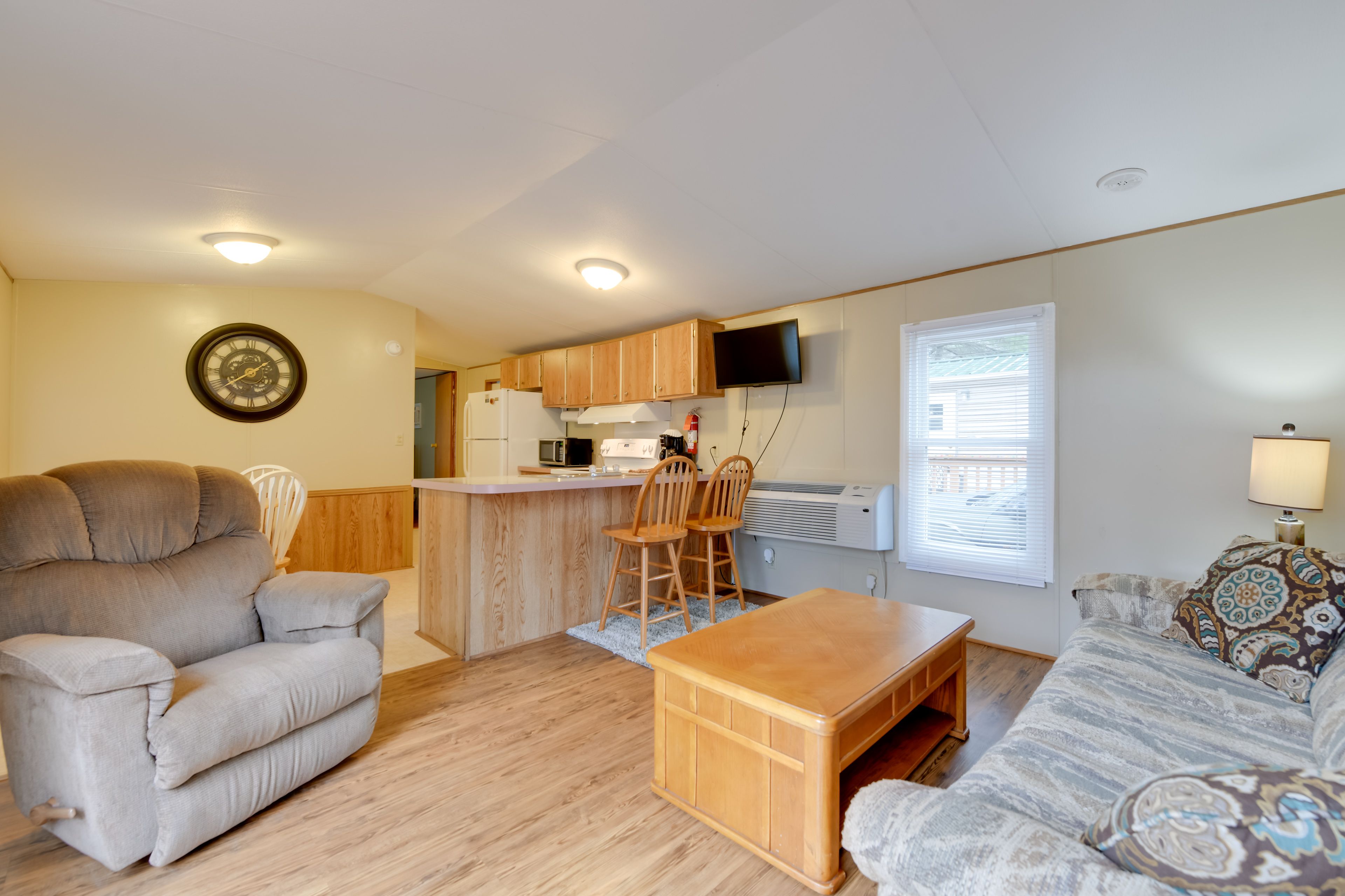 Waynesville Vacation Rental | 2BR | 1.5BA | Steps Required | 756 Sq Ft