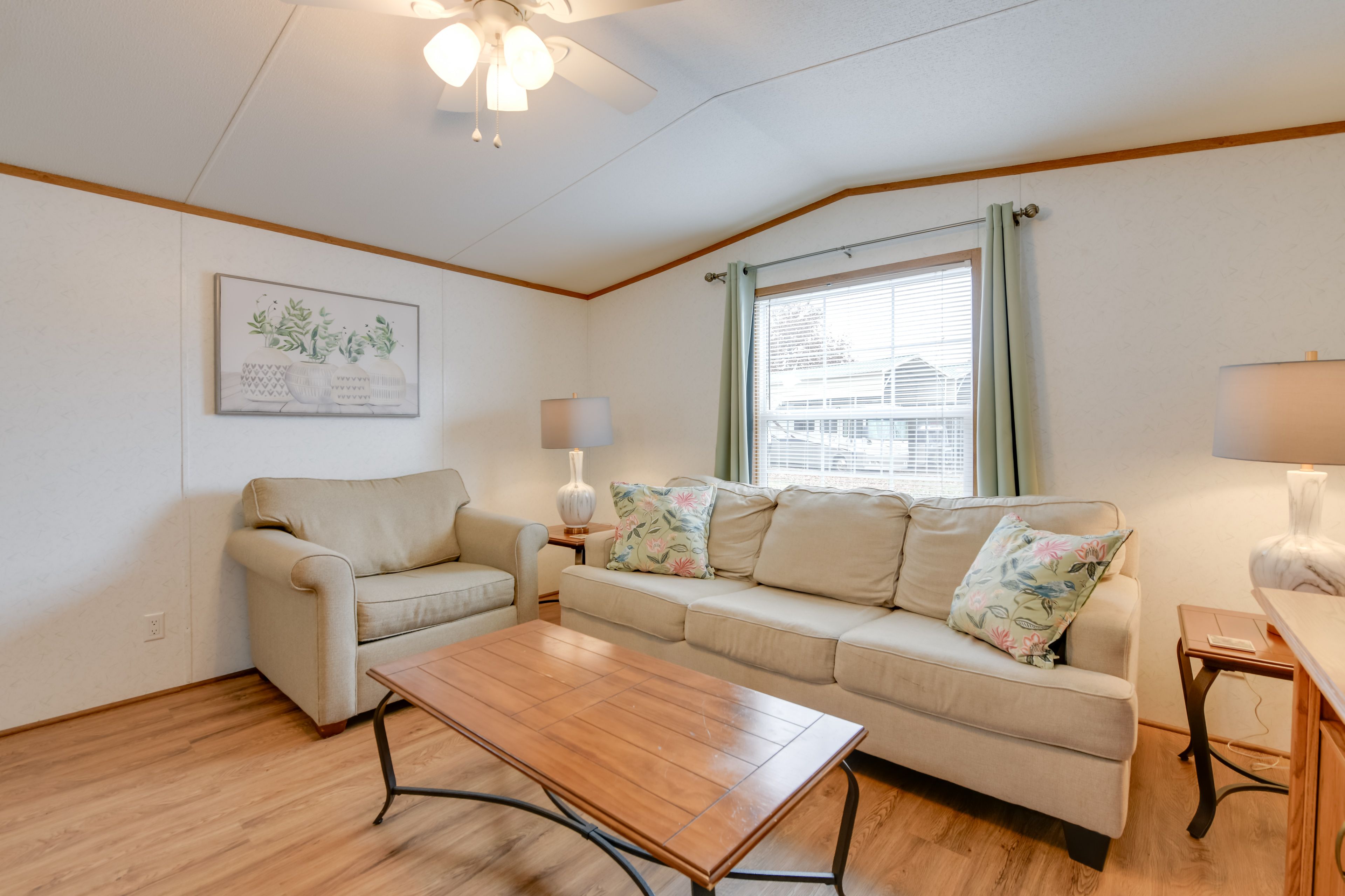 Living Room | Full Sleeper Sofa | Free WiFi | Central Heat | Window A/C Units