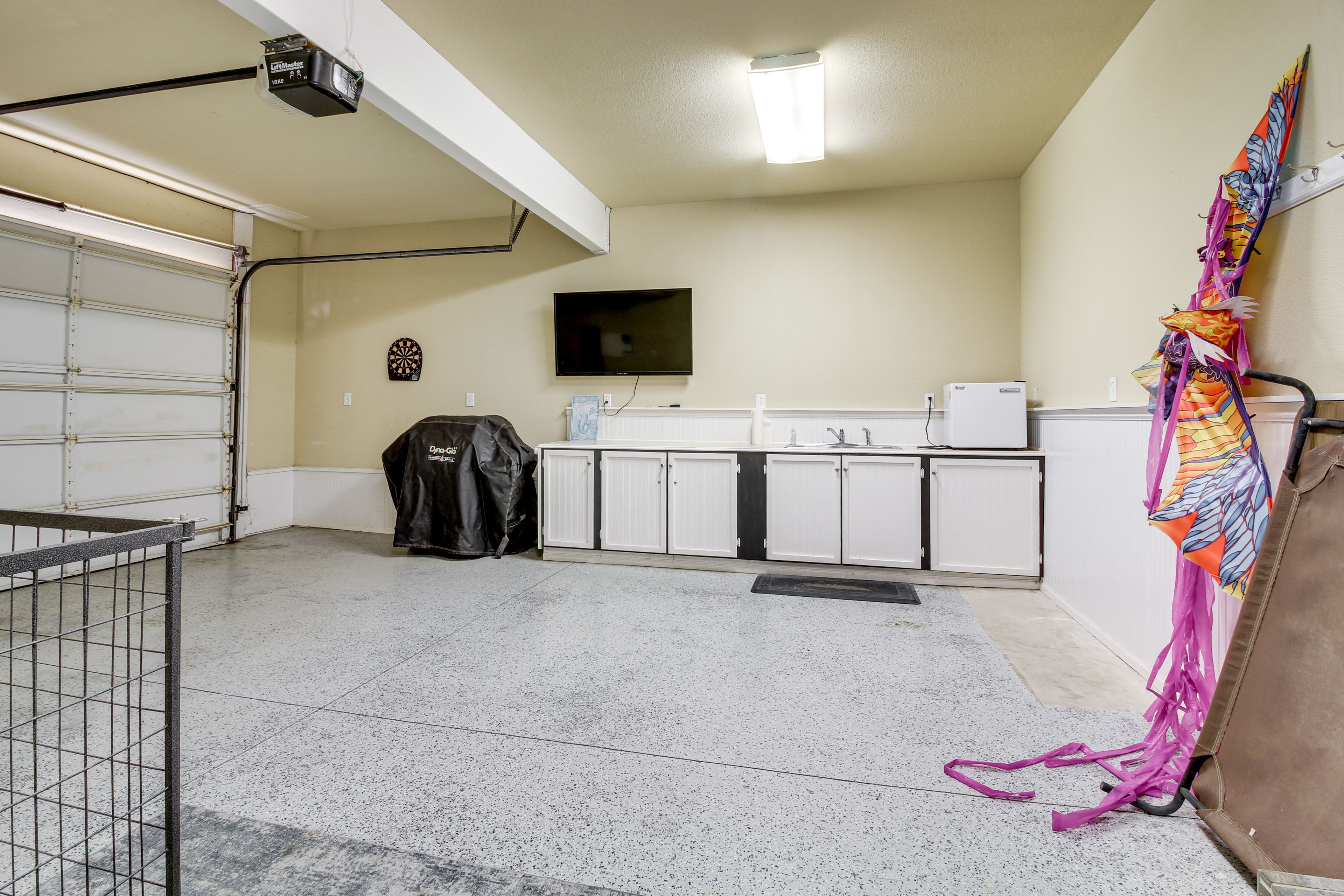 Garage | Gas Grill | Dart Board