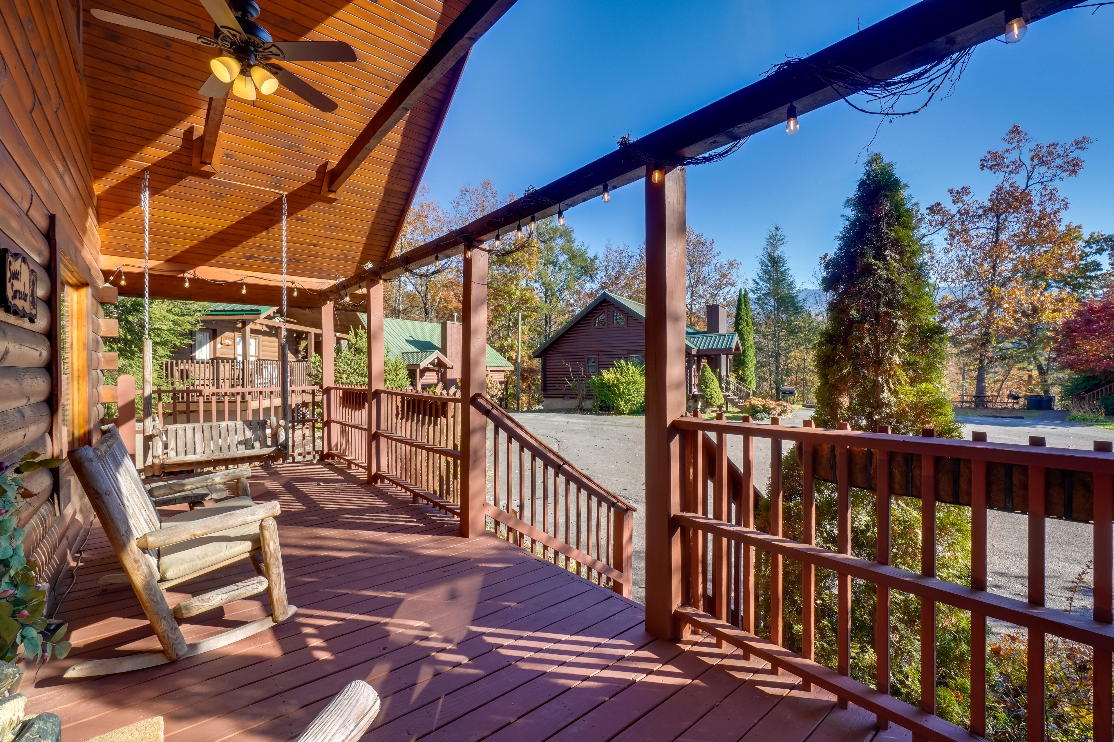 Furnished Porch w/ Mountain Views