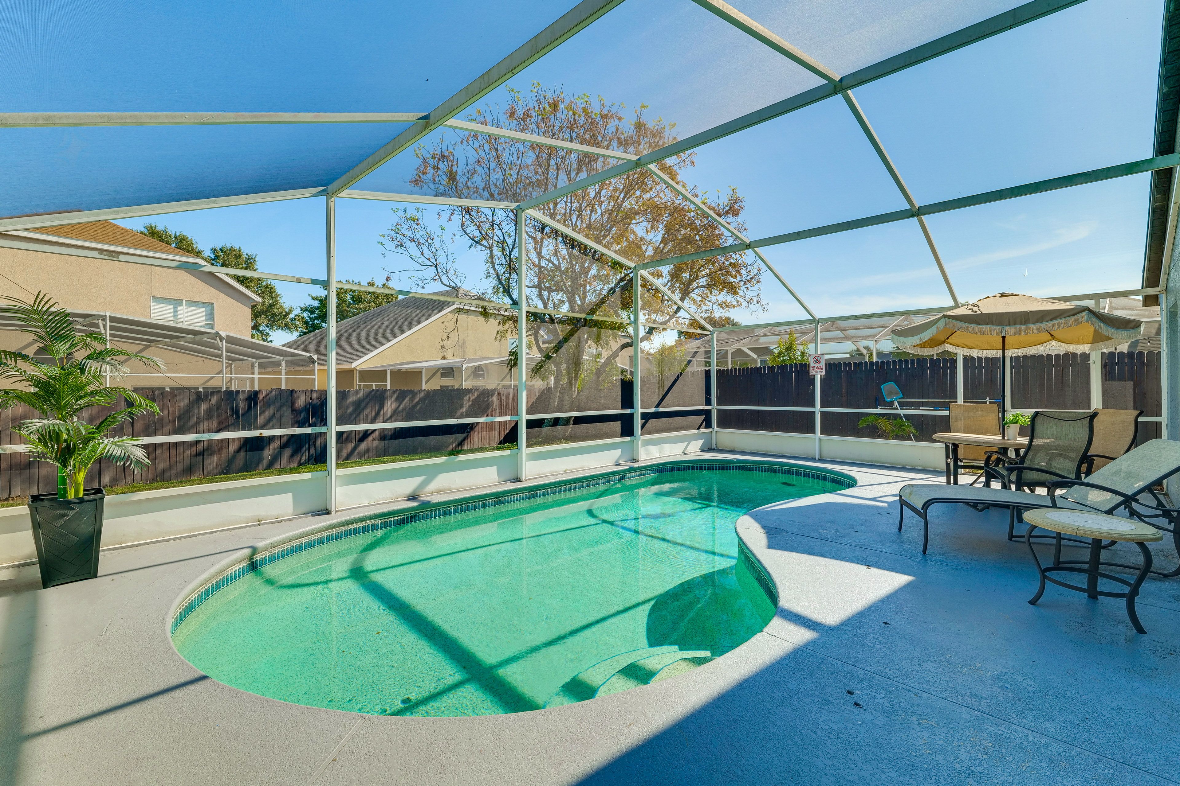 Private Screened Pool