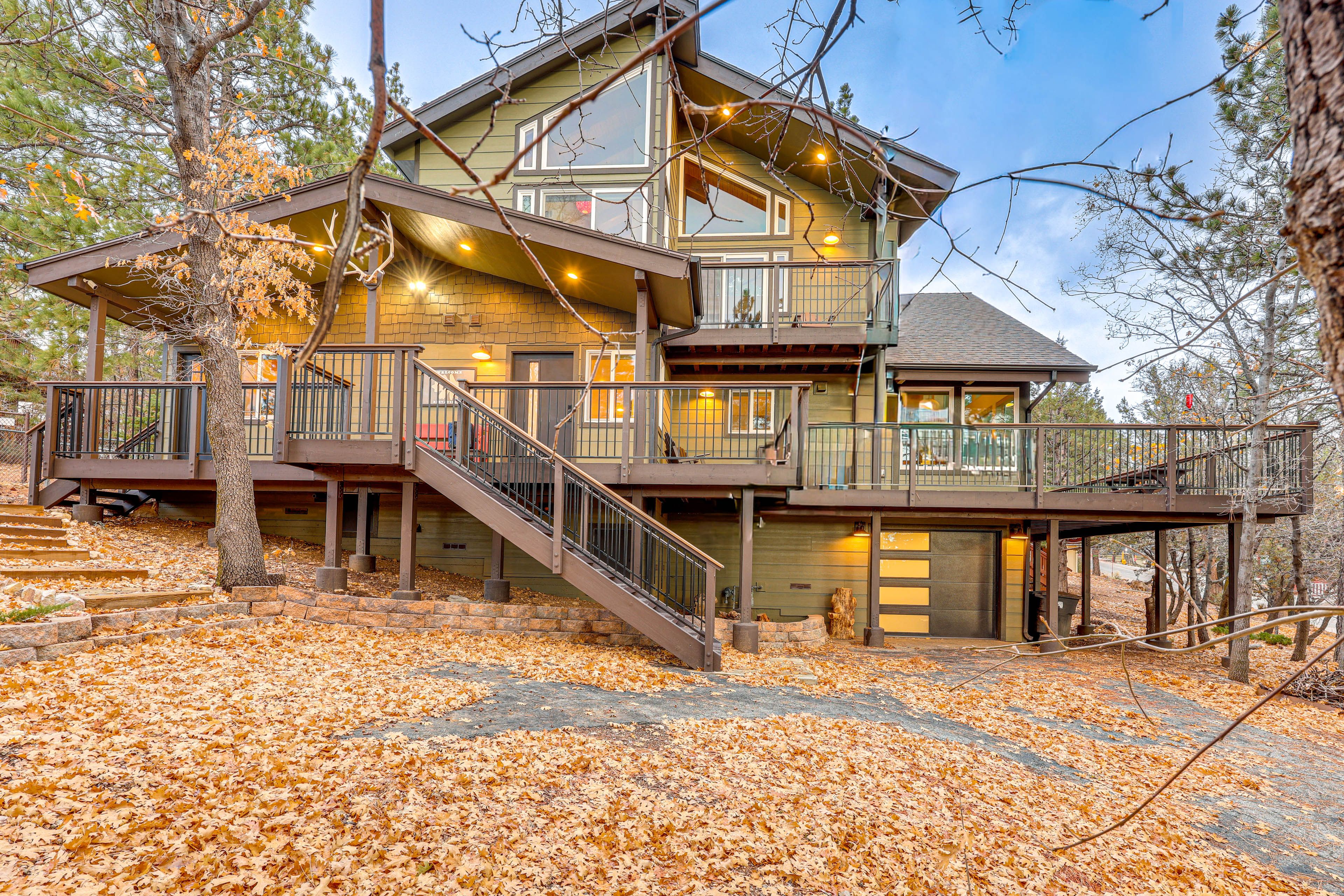 Big Bear Lake Vacation Rental | 3BR | 3BA | 2,000 Sq Ft | Stairs to Access
