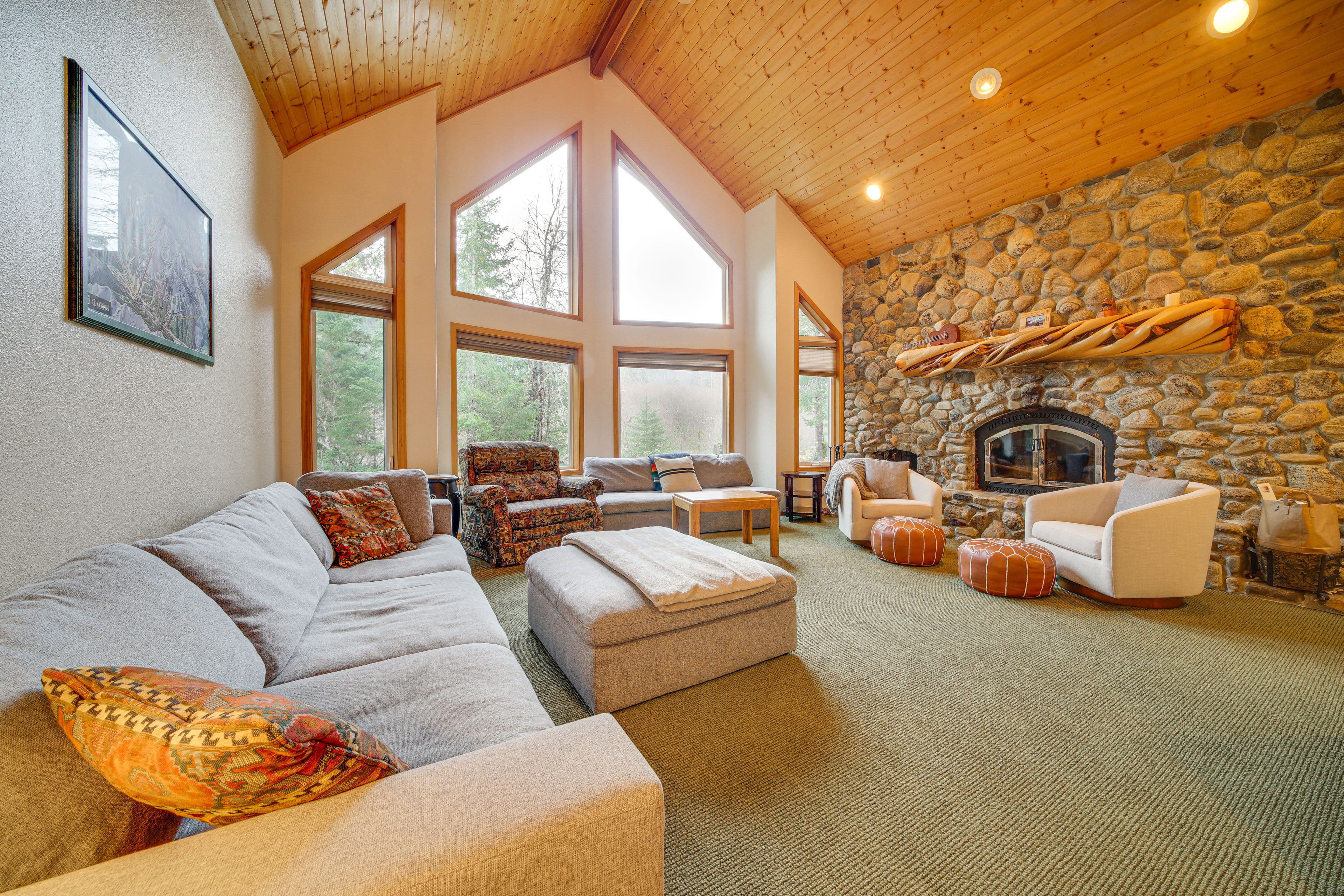 Living Room | 1st Floor | Wood-Burning Fireplace