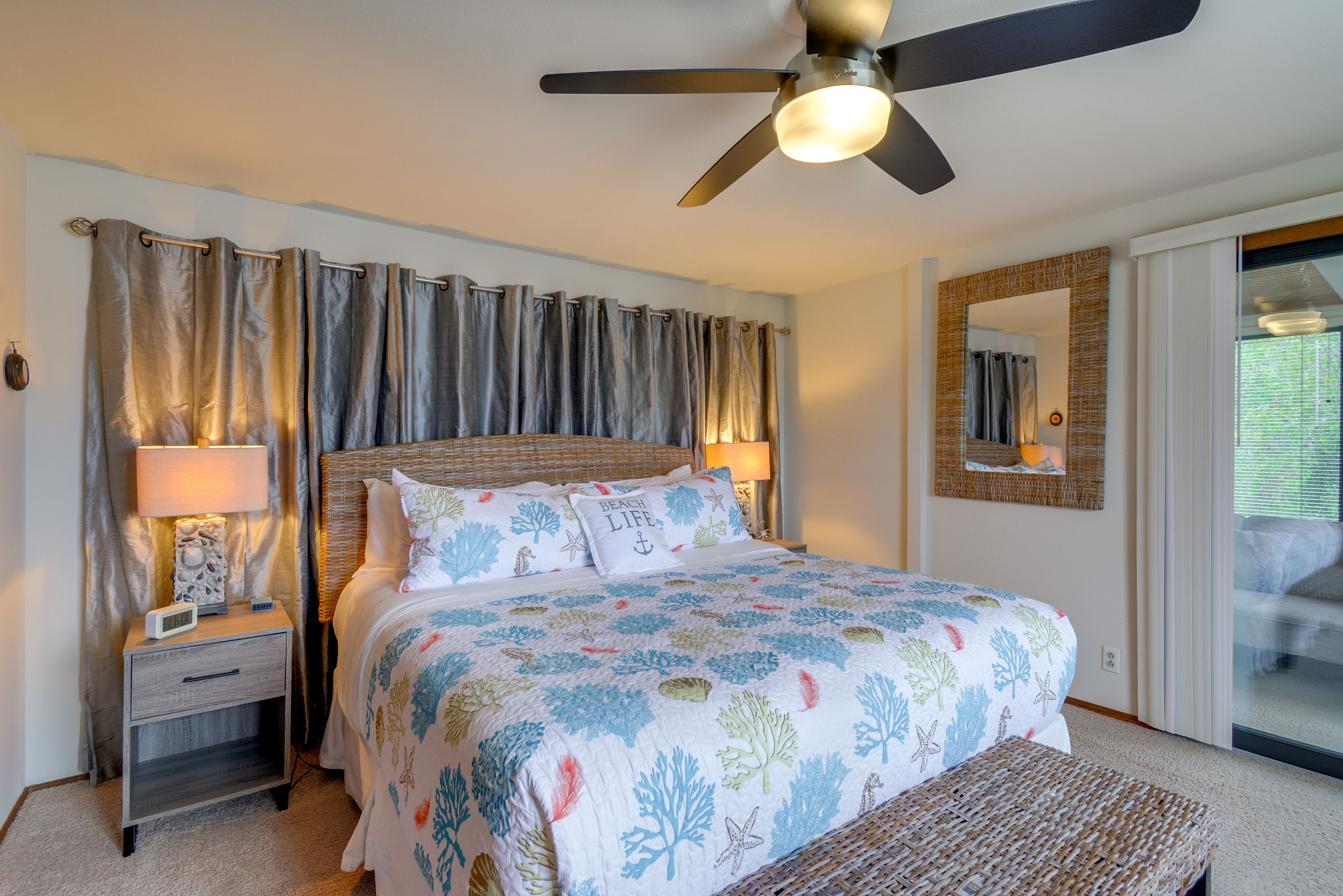 Bedroom 1 | 2nd Floor | King Bed | Full Futon | Linens Provided