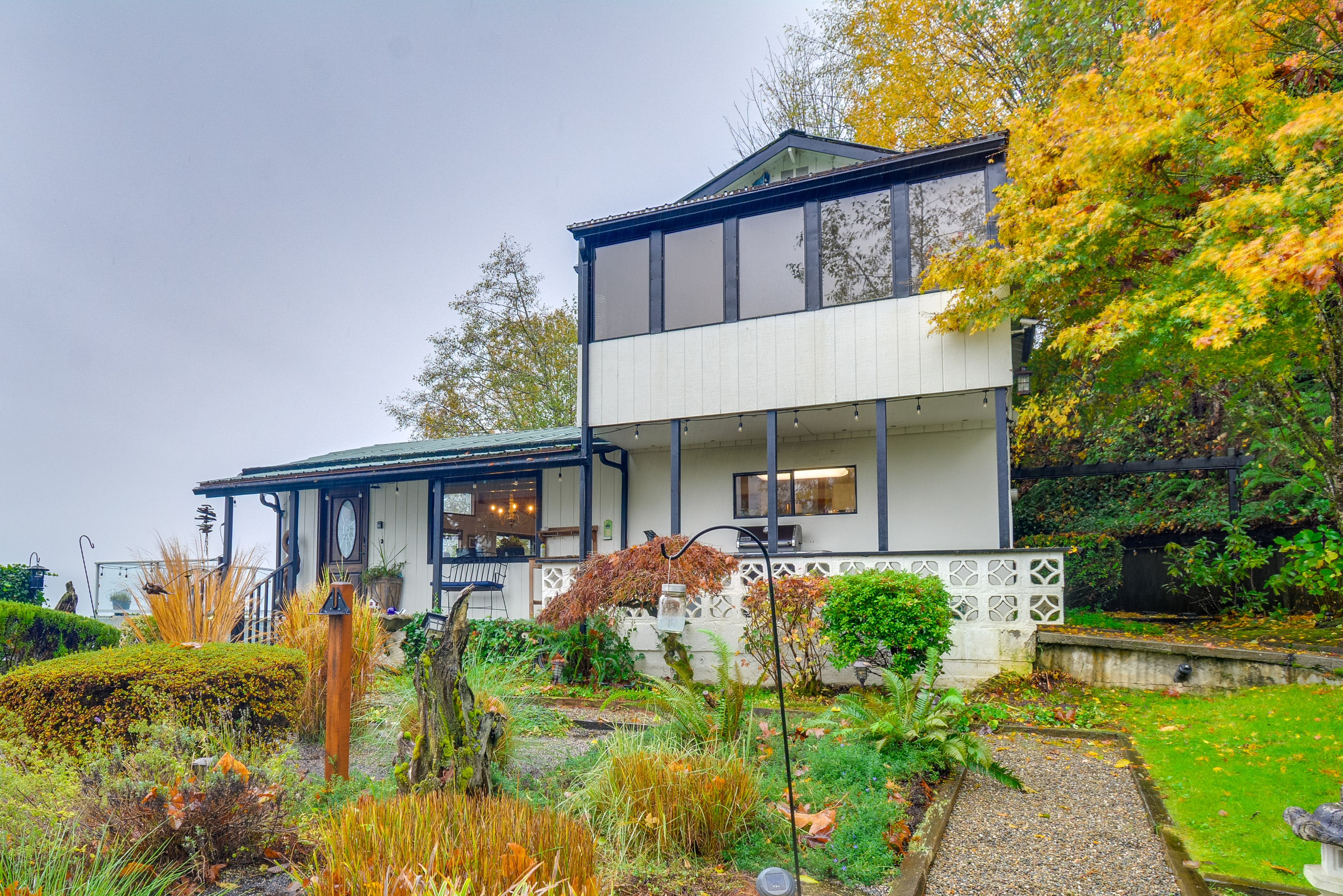 Exterior | 2-Story House | Garden w/ Wood-Burning Fire Pit