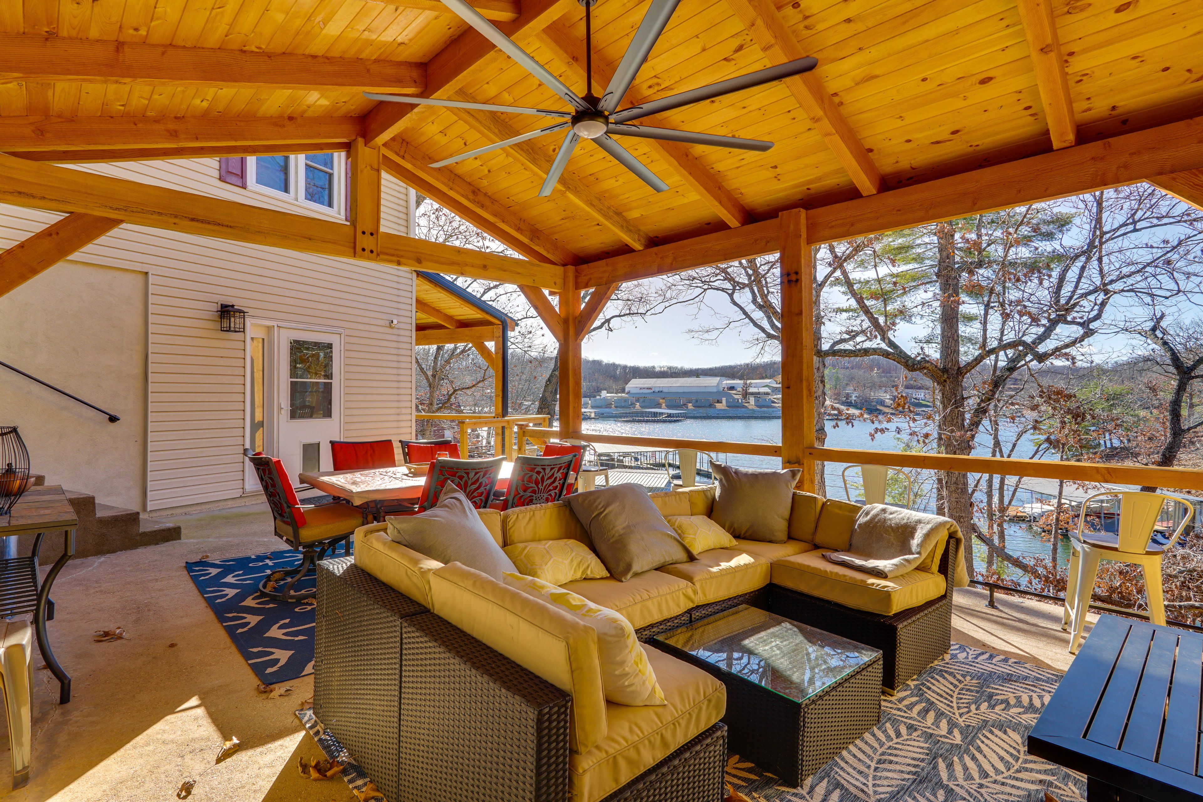 Gravois Mills Vacation Rental | 3BR | 3.5BA | Stairs Required | 2,300 Sq Ft